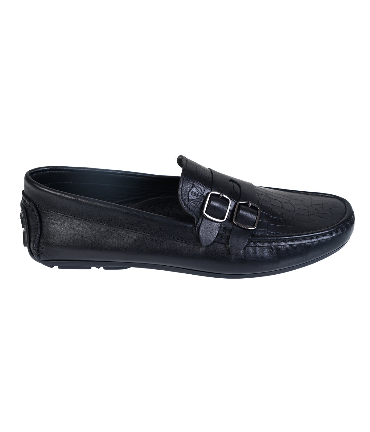 Coal black leather shoes (test)