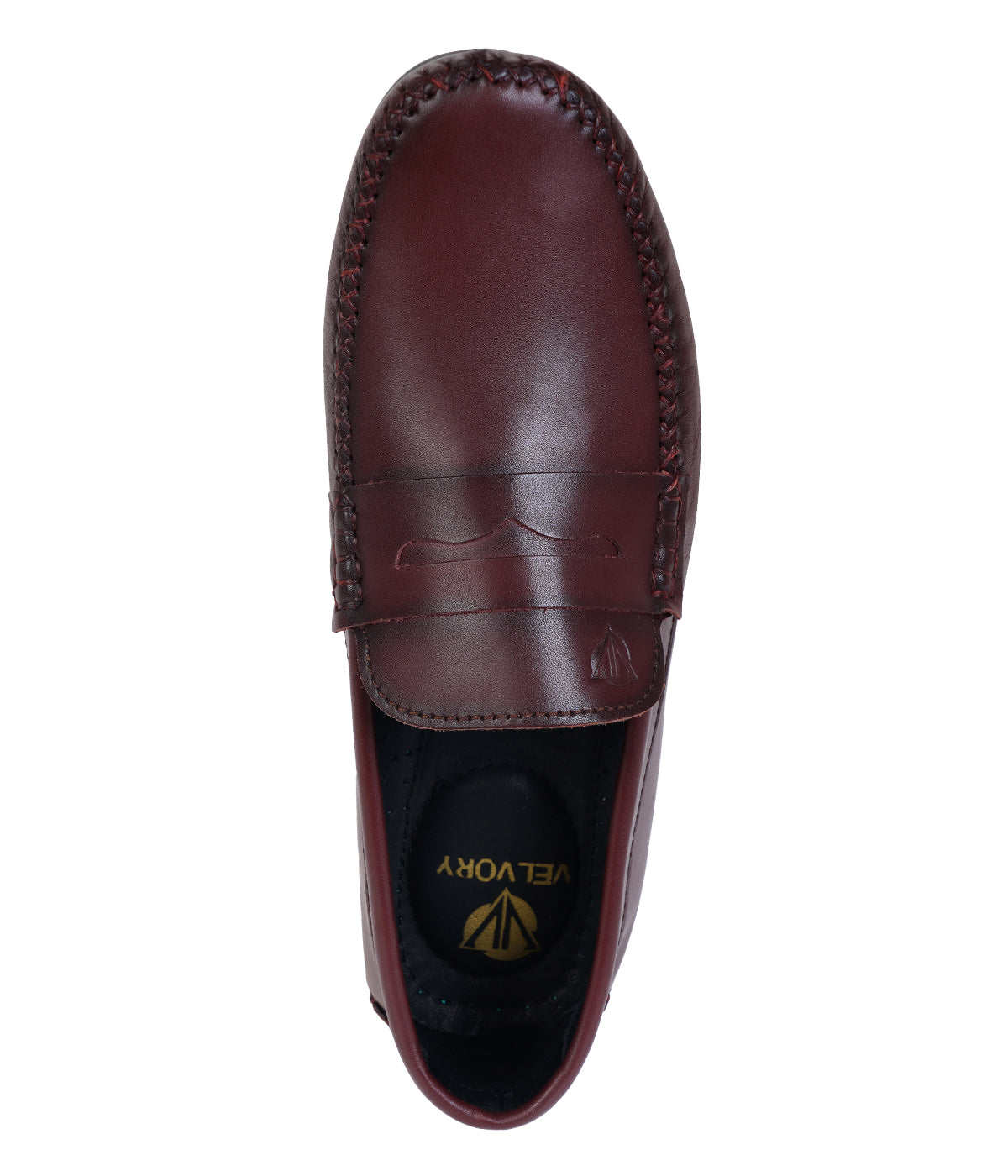 Burgundy Penny Men's Genuine Leather Loafers