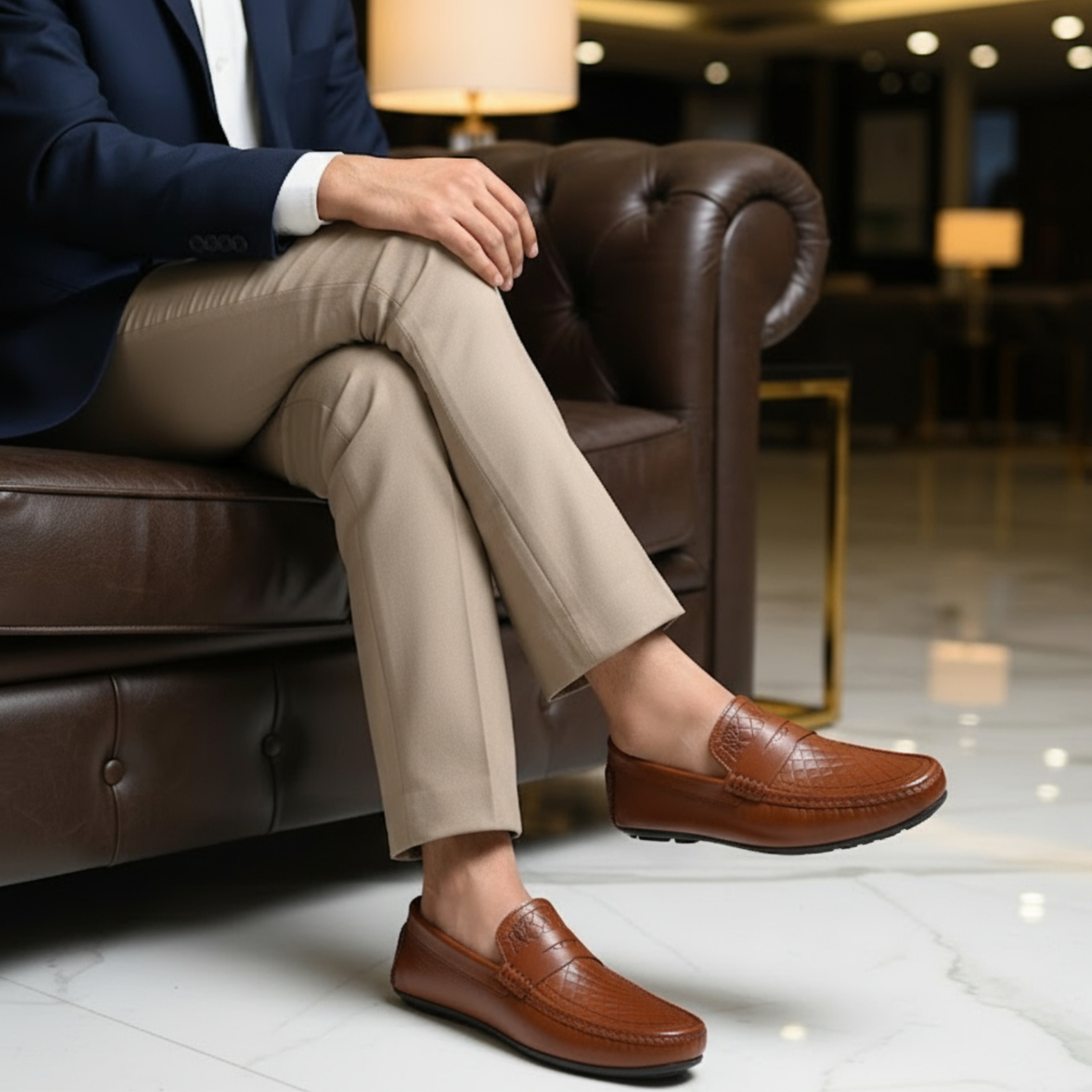 Elegant Woven Textured Loafers
