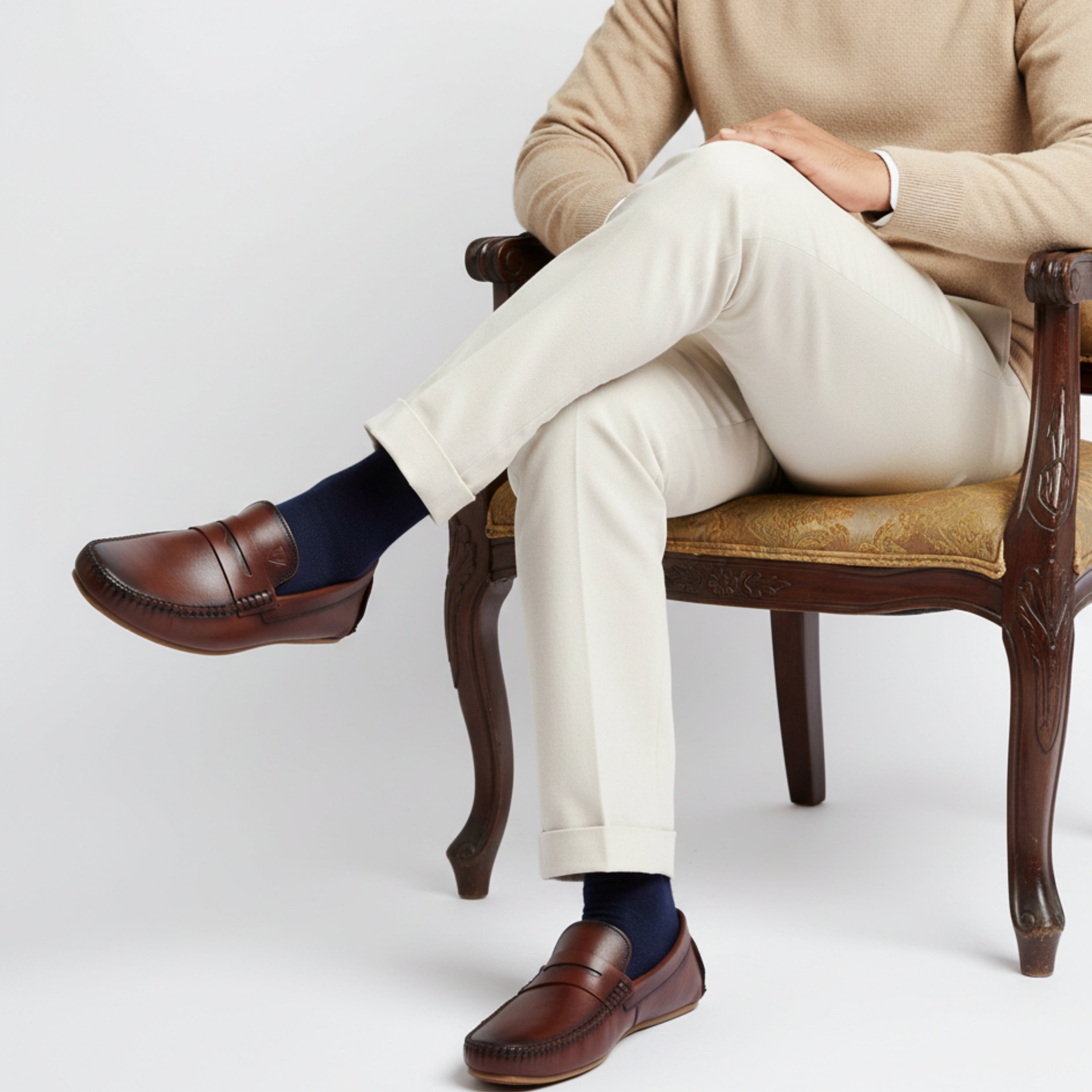 VELVORY Elegant Penny Men's Genuine Leather Loafers