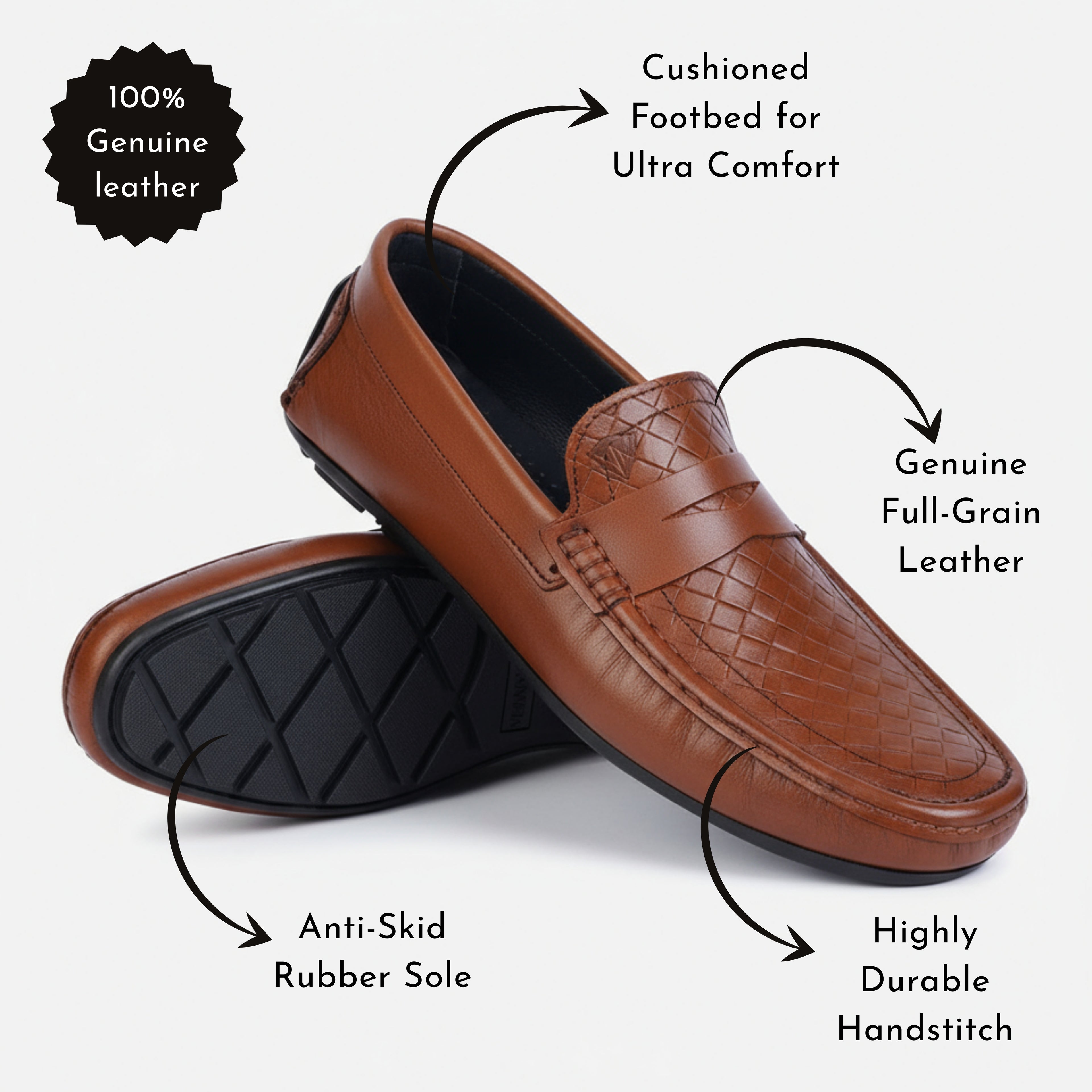 Elegant Woven Textured Loafers