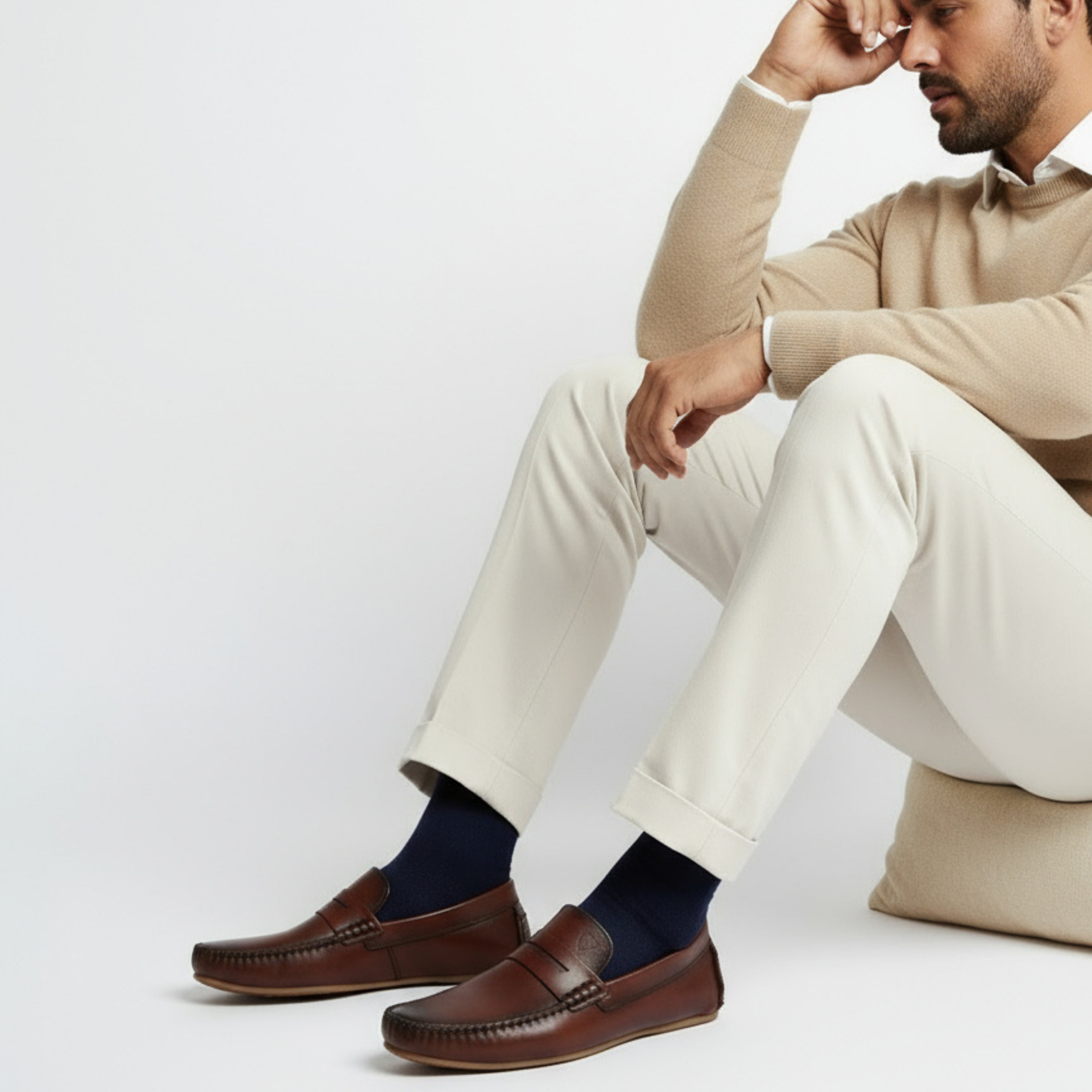 VELVORY Elegant Penny Men's Genuine Leather Loafers