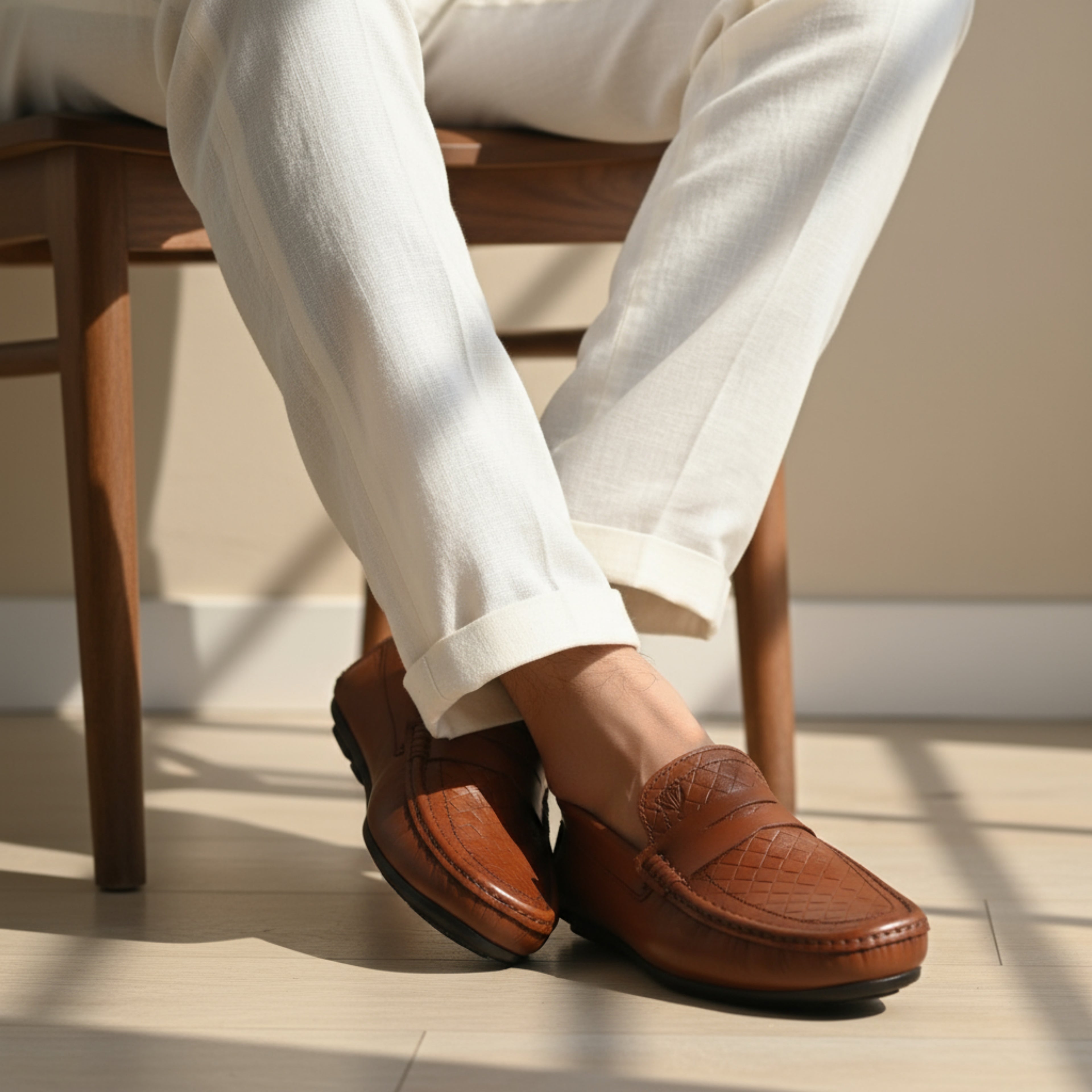Elegant Woven Textured Loafers