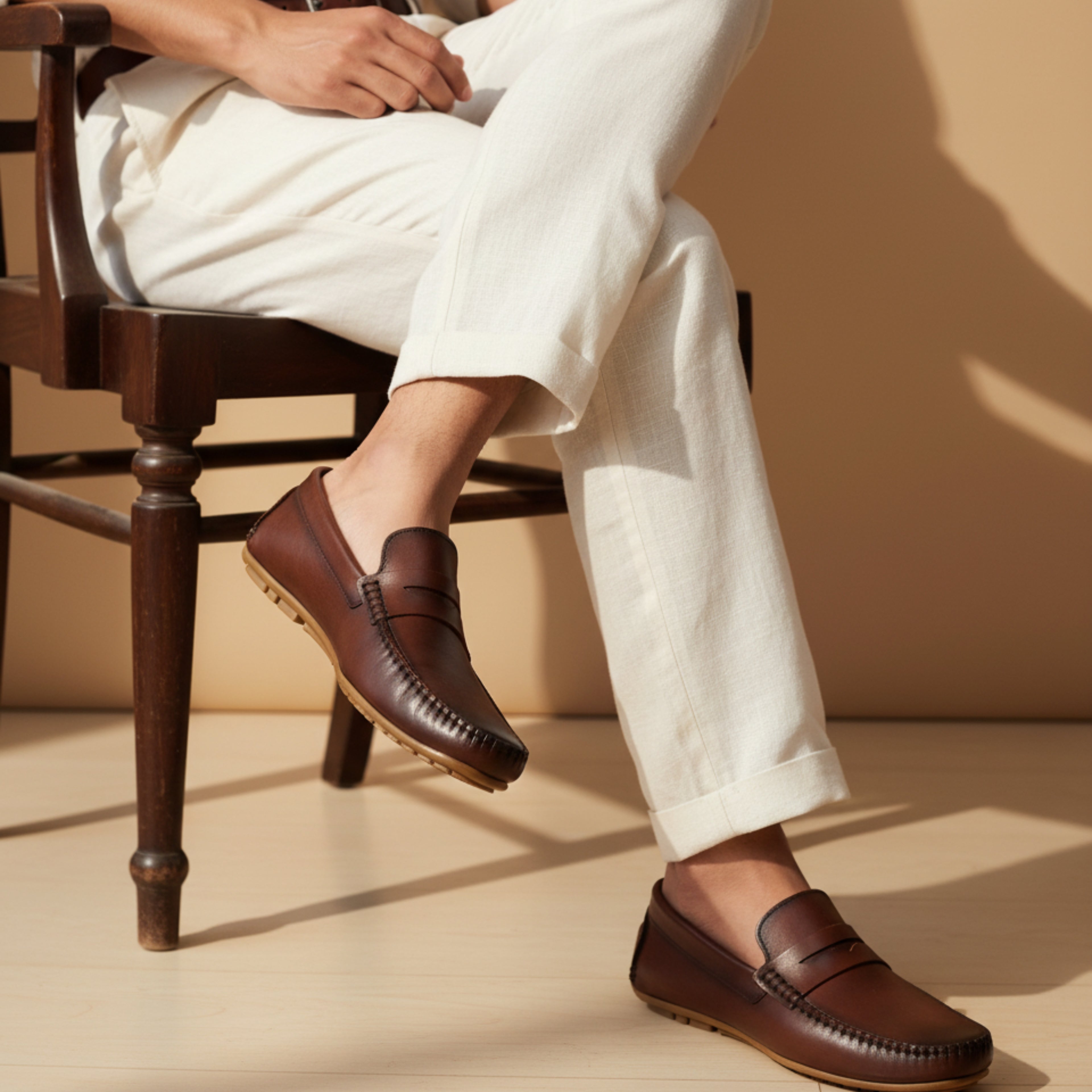 VELVORY Elegant Penny Men's Genuine Leather Loafers