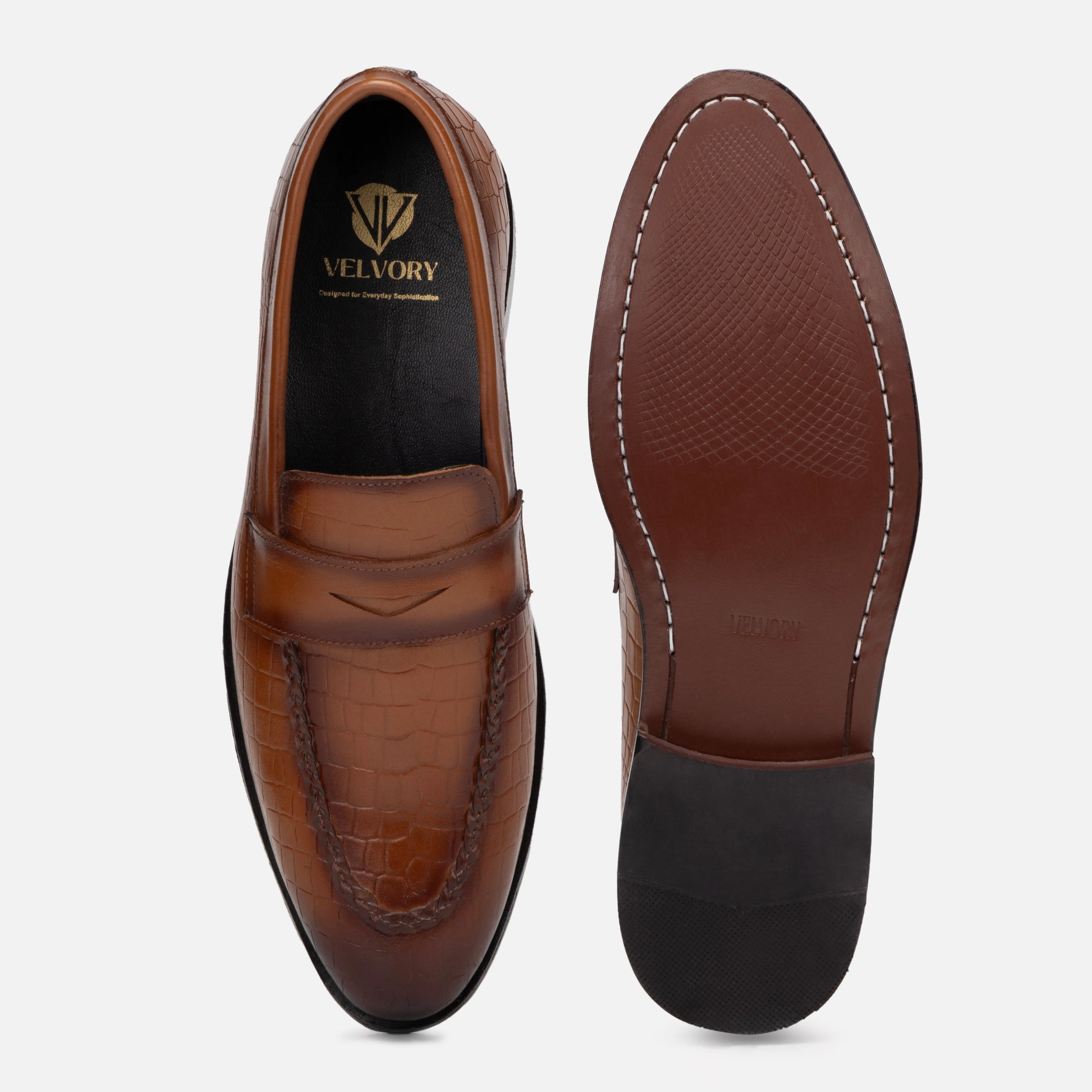 Virtuoso: Croco Slip-on