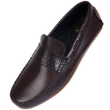 VELVORY Rich Cocoa Brown Penny Men's Genuine Leather Loafers
