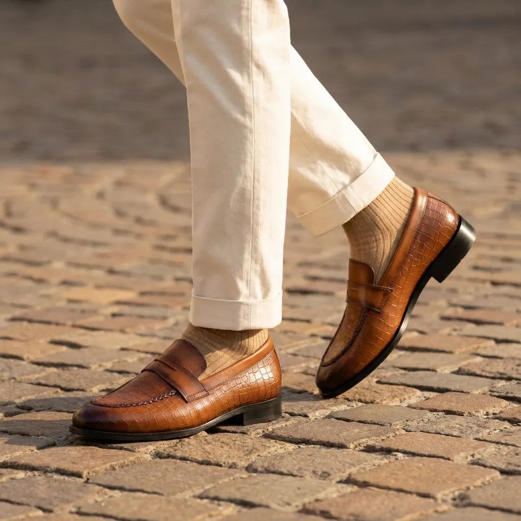 Virtuoso: Croco Slip-on