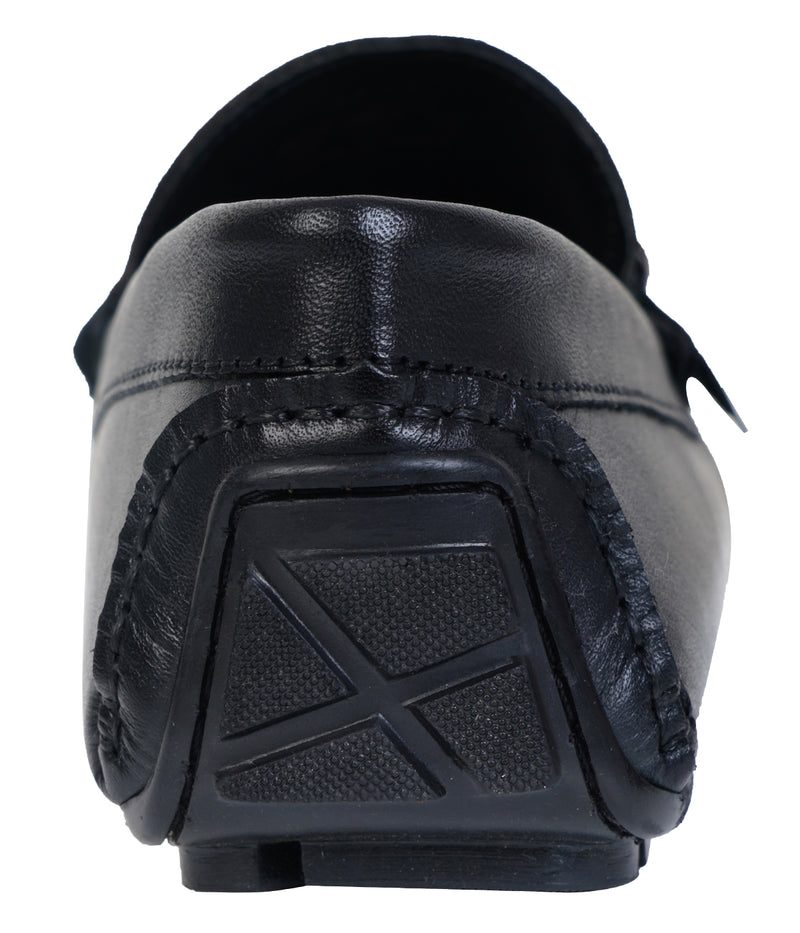 Coal black leather shoes (test)
