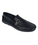 Coal black leather shoes (test)