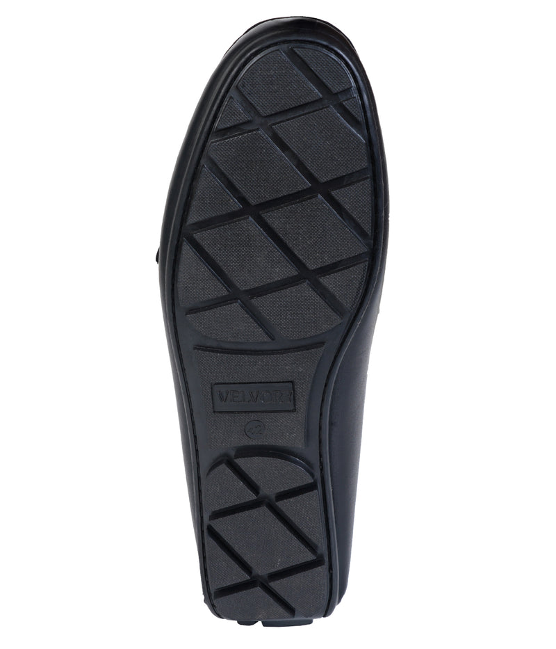 Coal black leather shoes (test)