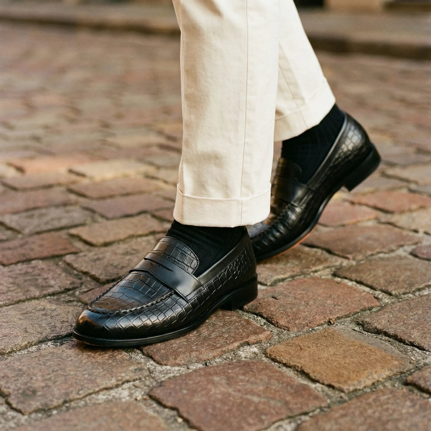 Virtuoso: Croco Slip-on