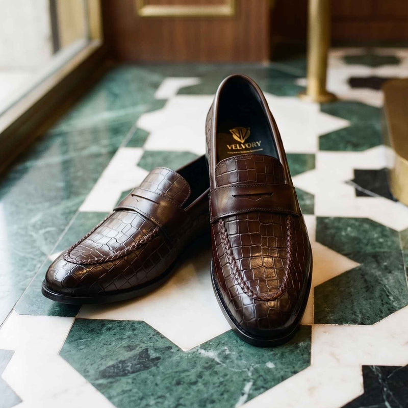 Virtuoso: Croco Slip-on