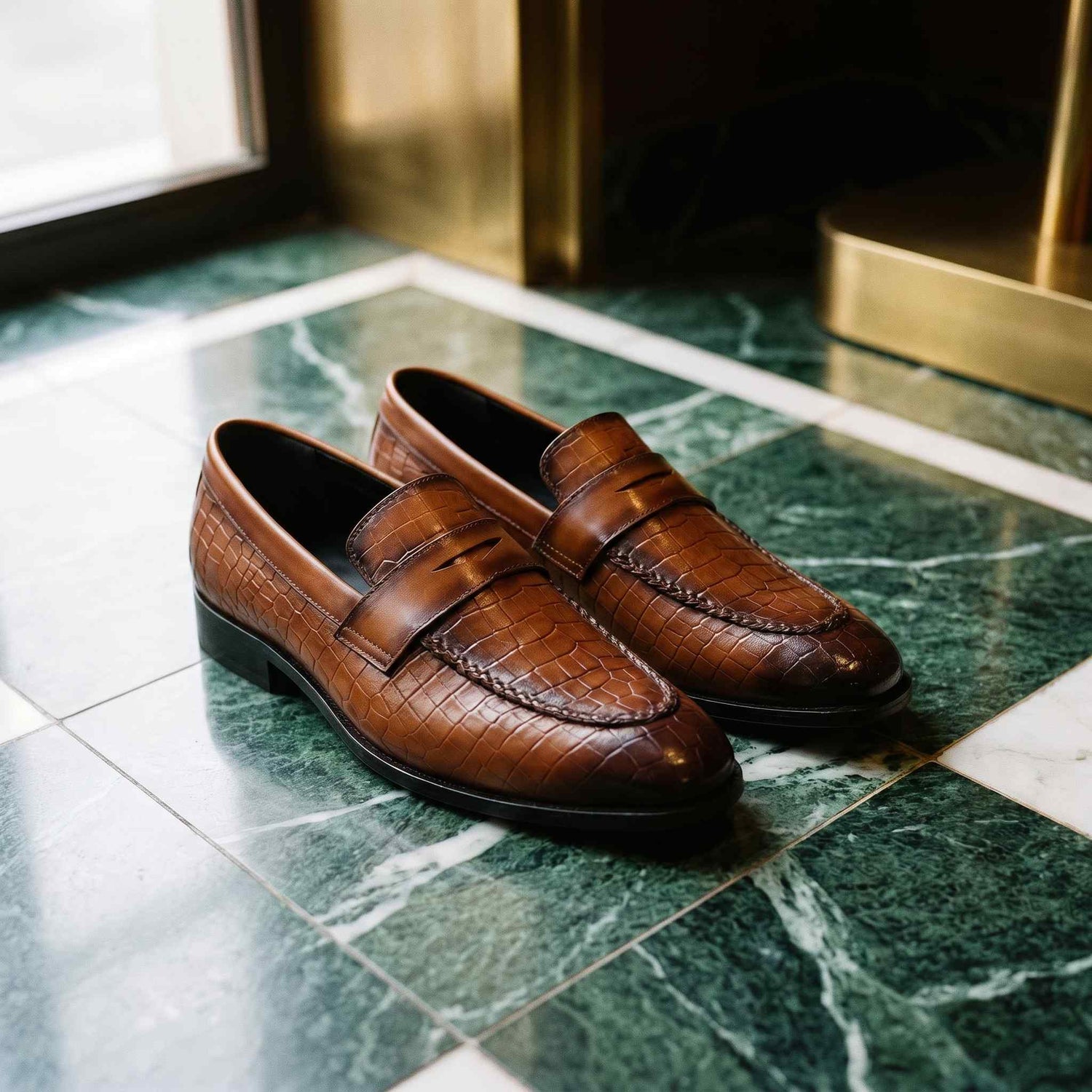 Virtuoso: Croco Slip-on