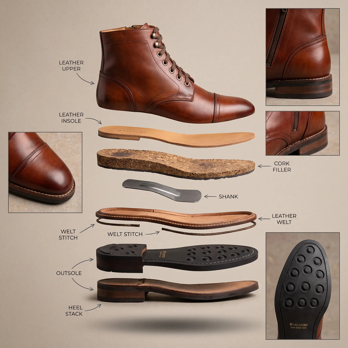 Charles: Semi Goodyear Welted Boot