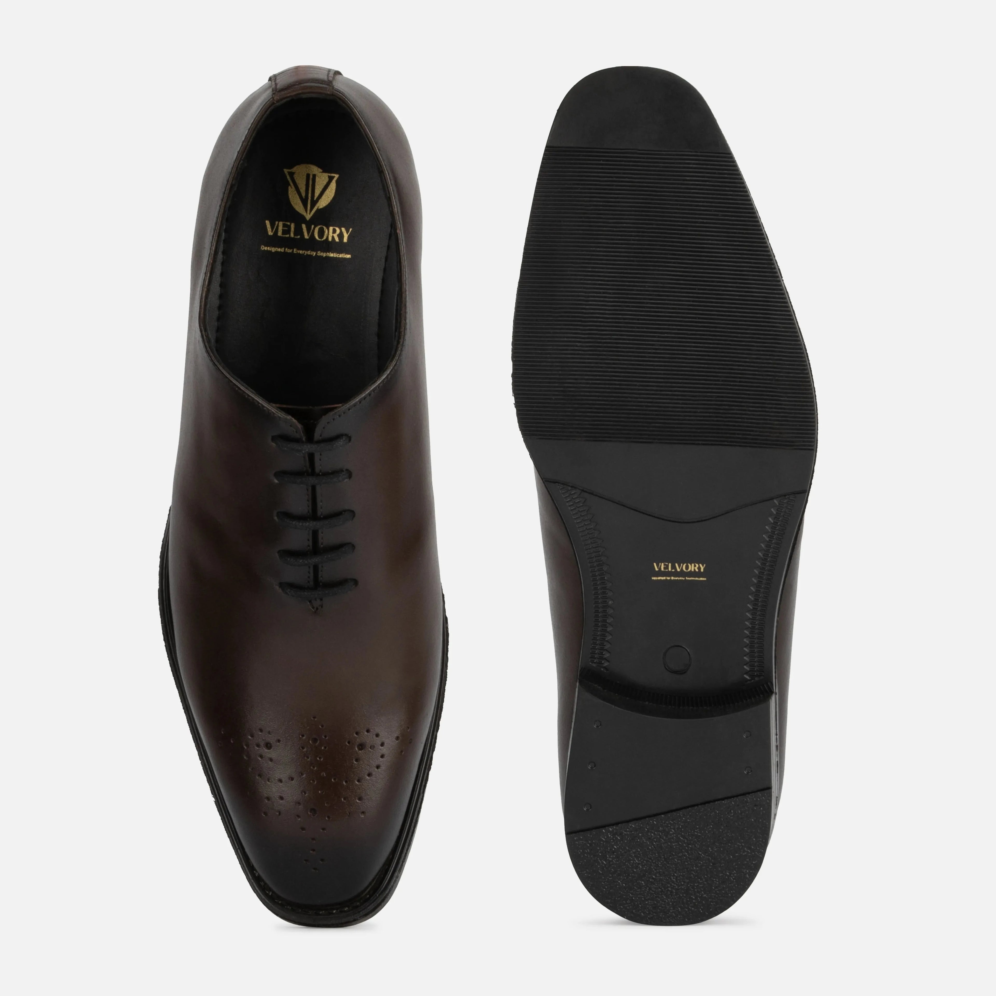 Regent: Whole cut Oxford oxford rubber sole – VELVORY durable men's footwear India