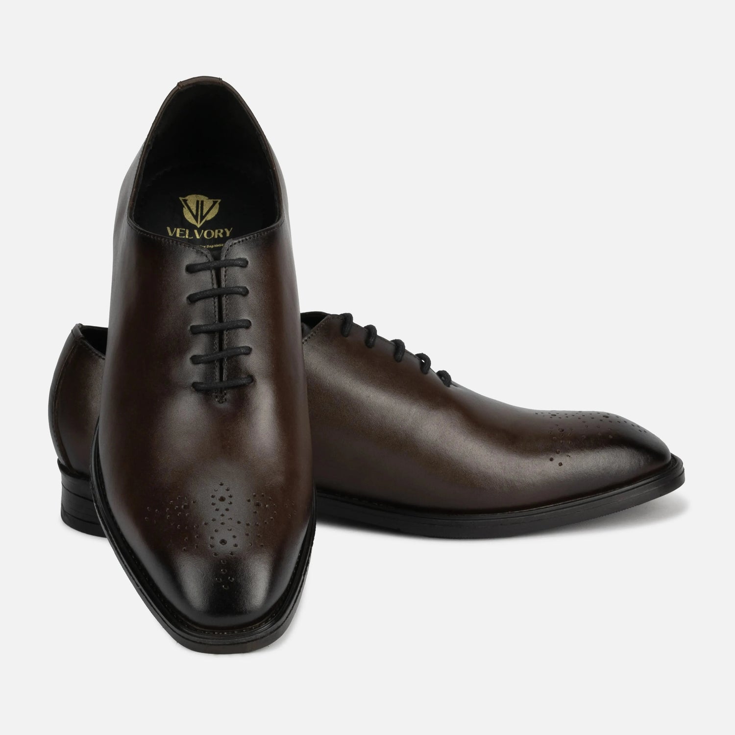 Regent: Whole cut Oxford oxford detail view 9 – VELVORY men's footwear India