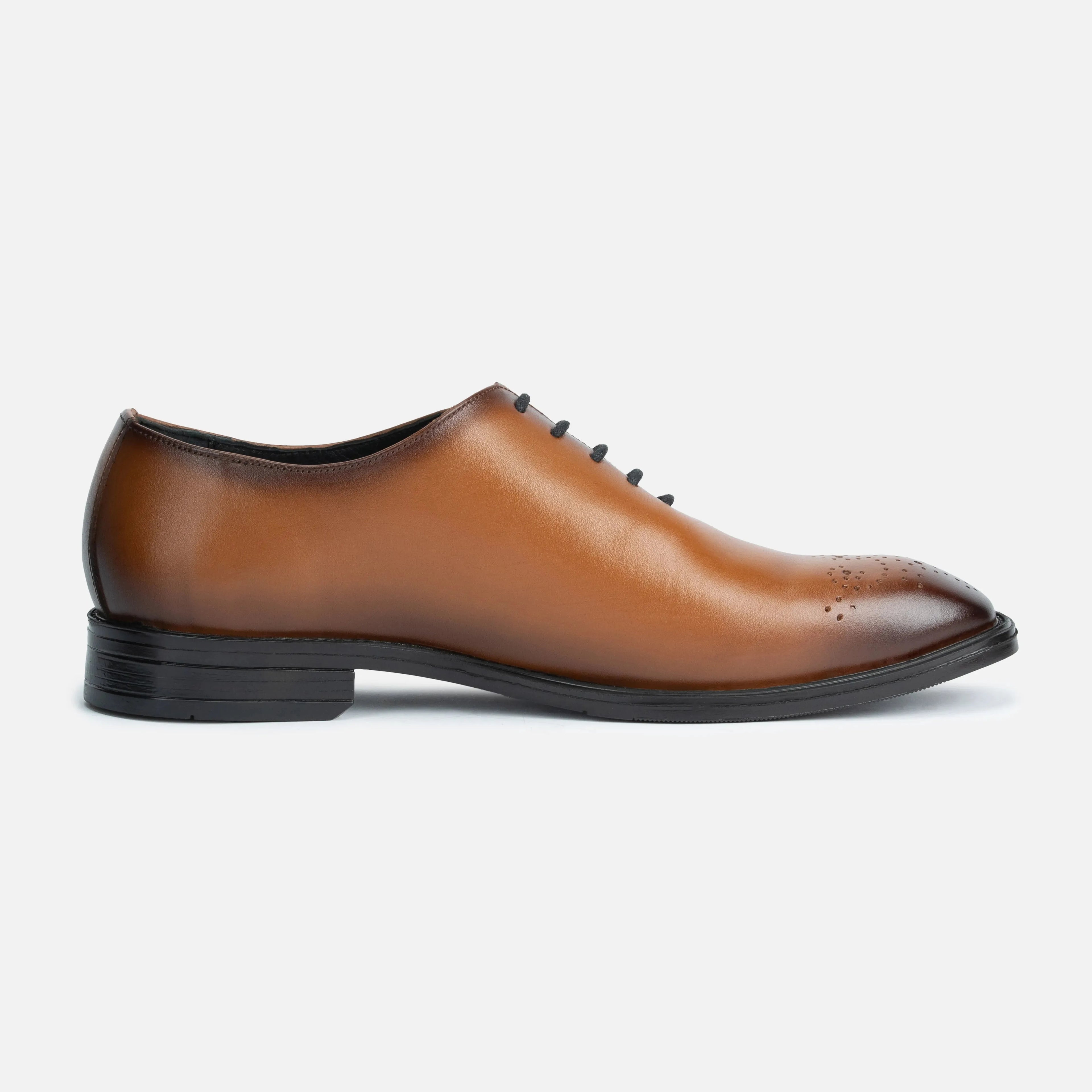 Regent: Whole cut Oxford oxford side view – VELVORY premium leather men's footwear
