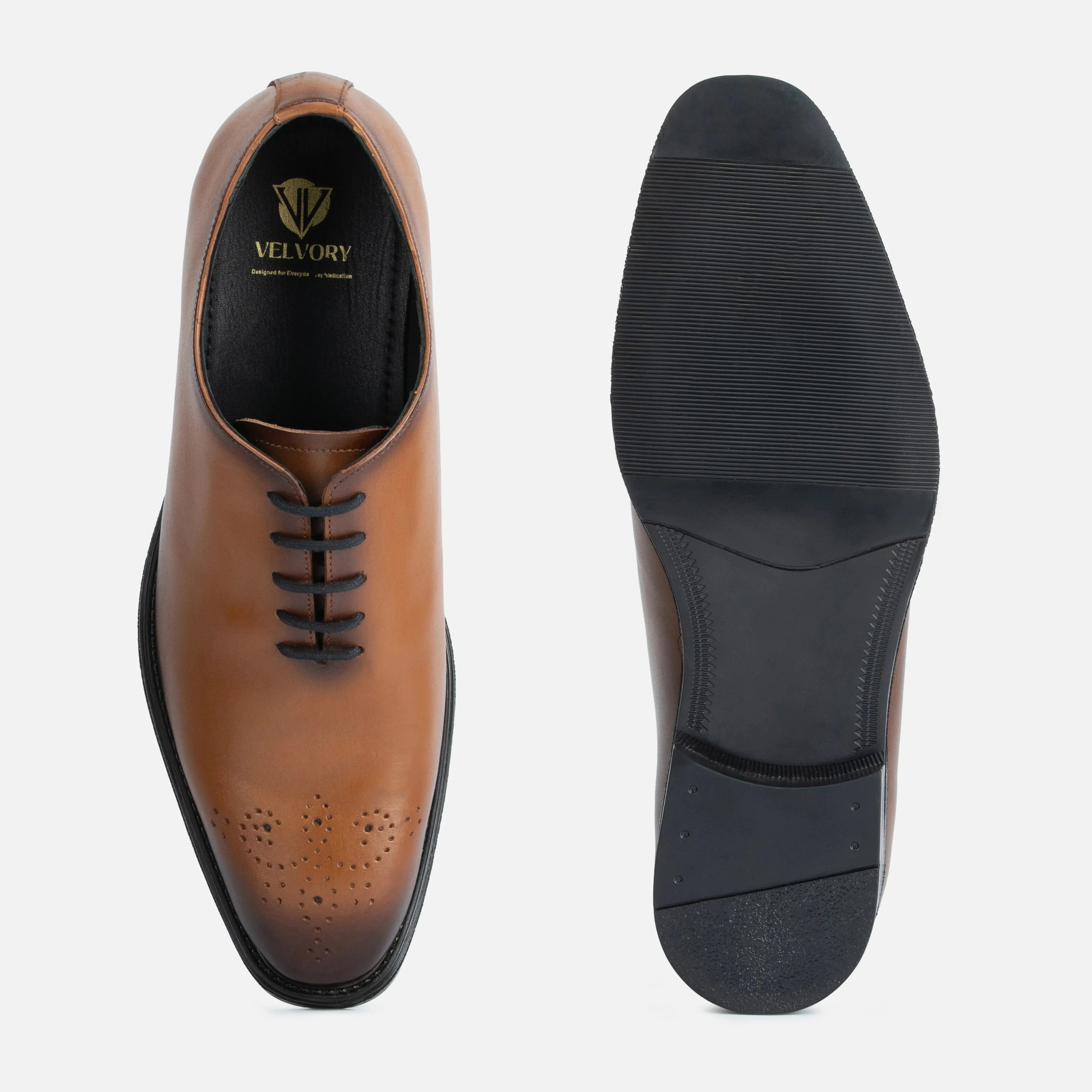 Regent: Whole cut Oxford oxford rubber sole – VELVORY durable men's footwear India