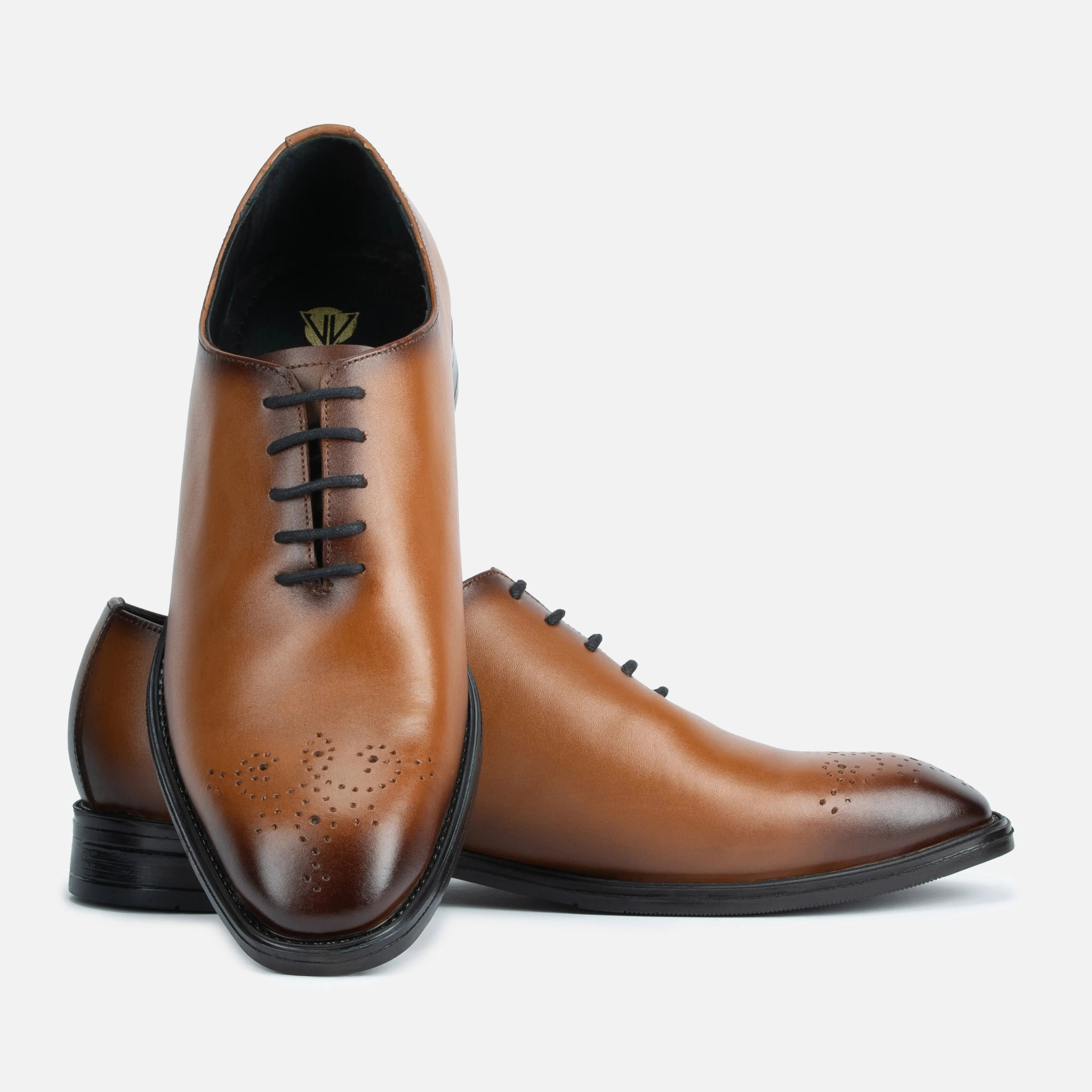 Regent: Whole cut Oxford oxford detail view 9 – VELVORY men's footwear India