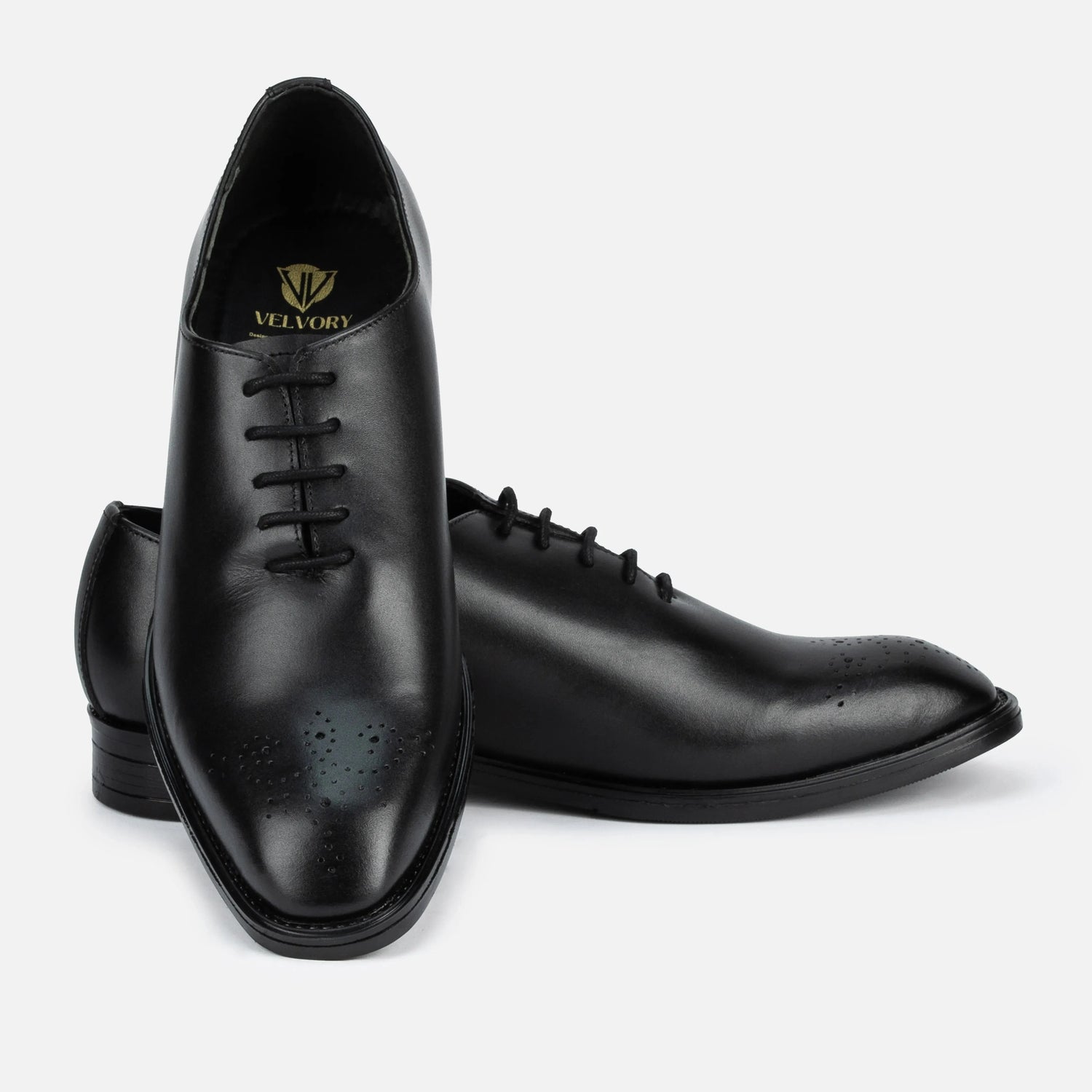 Regent: Whole cut Oxford oxford detail view 9 – VELVORY men's footwear India