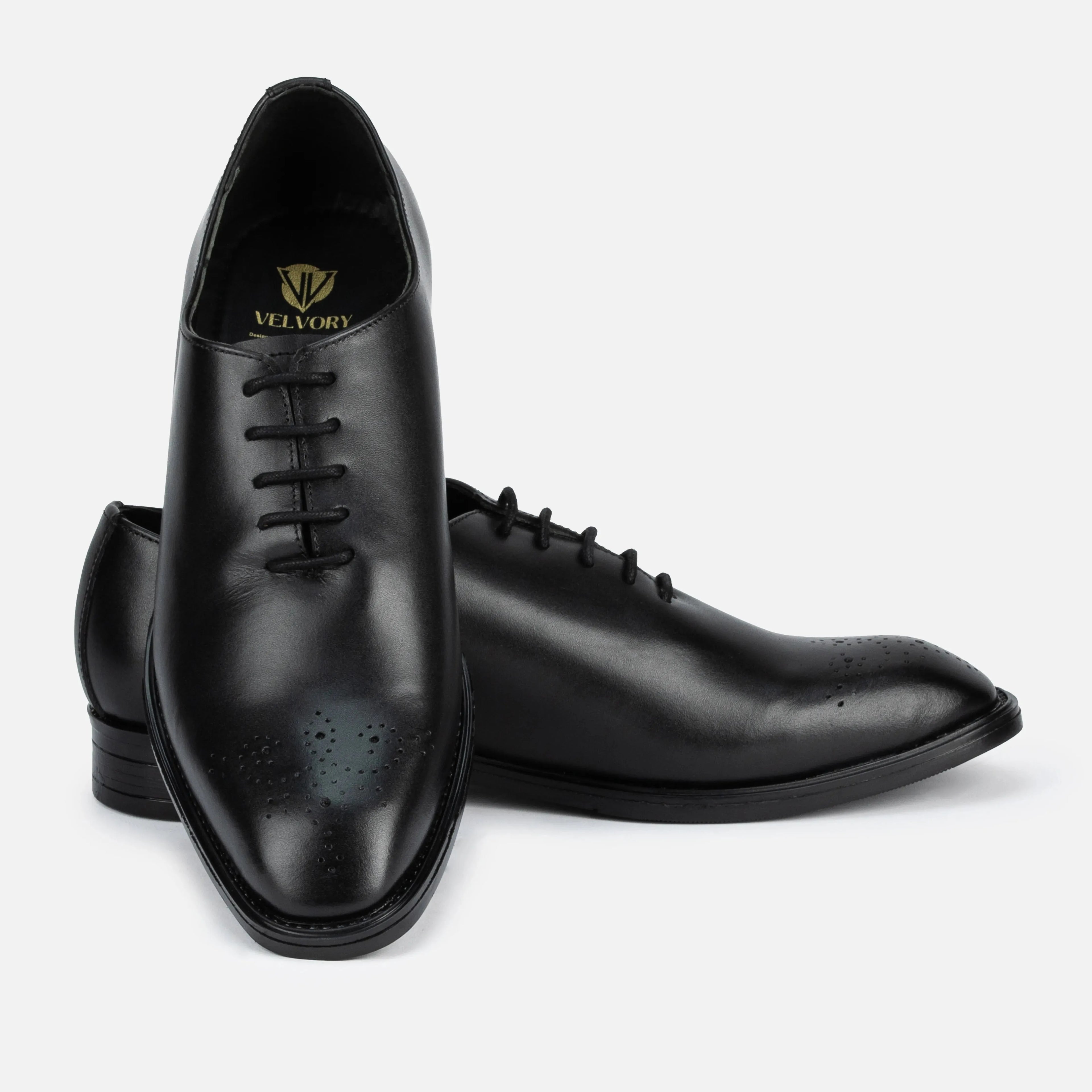 Regent: Whole cut Oxford oxford detail view 9 – VELVORY men's footwear India