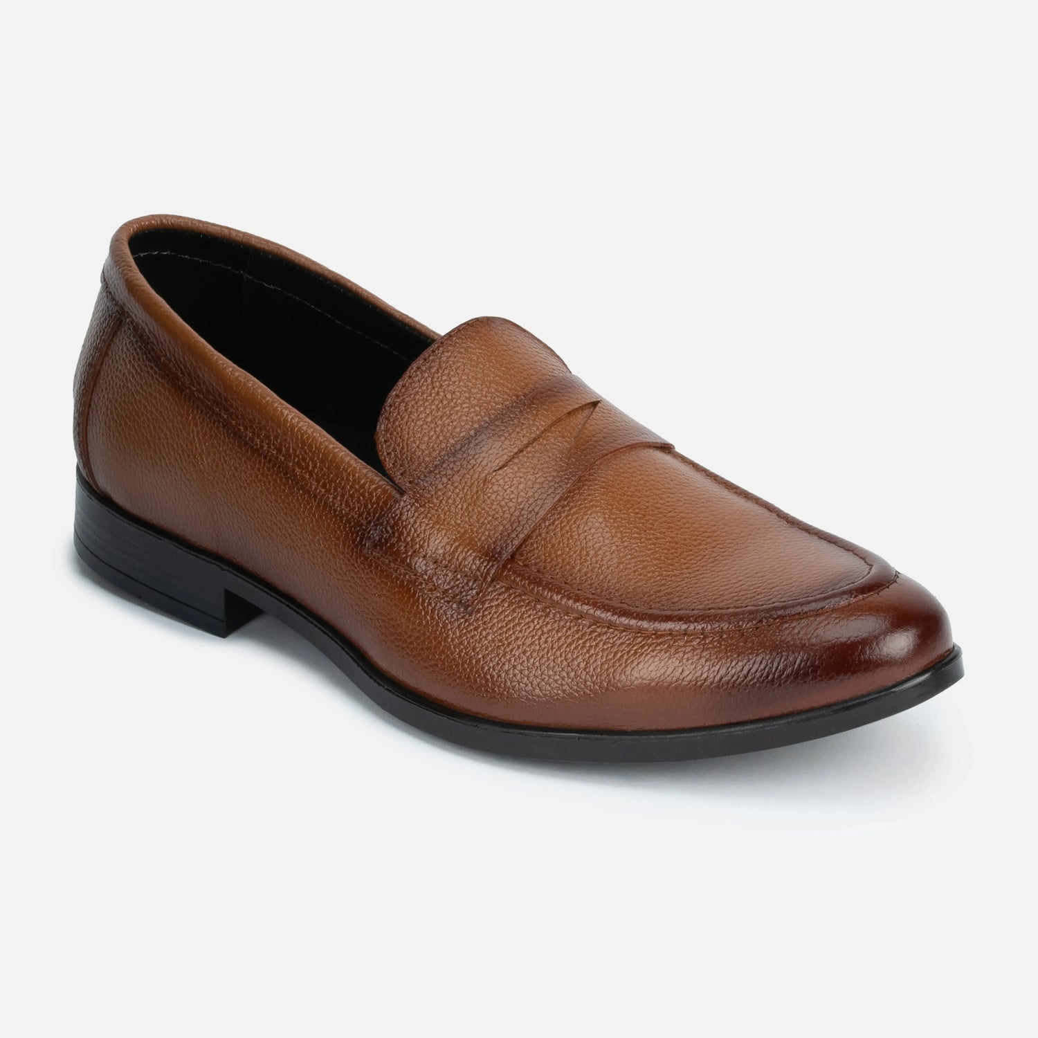 Viscount: Penny Slip On slip-on front view – VELVORY premium men's leather shoes India