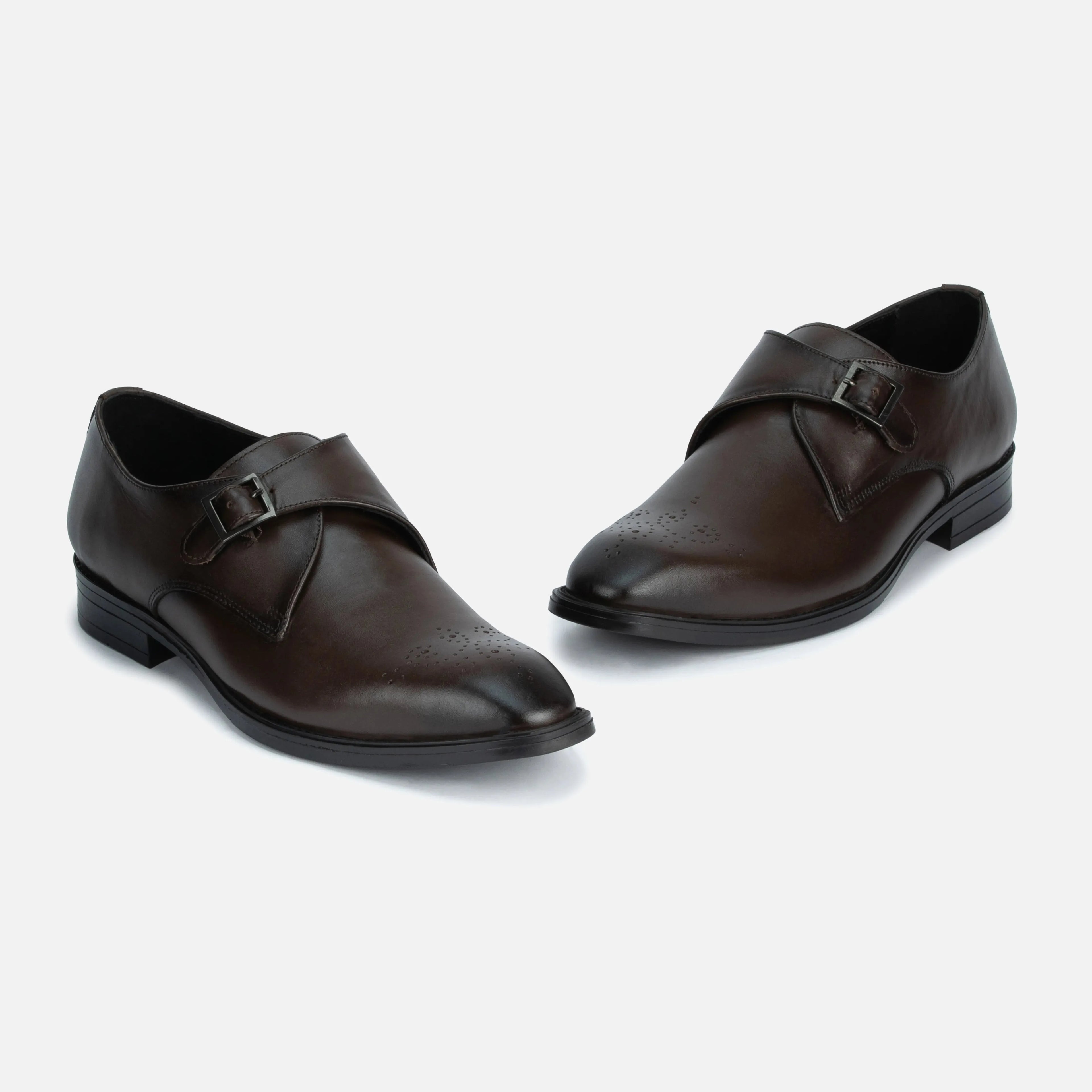 Earl: Single Monk oxford detail view 8 – VELVORY men's footwear India