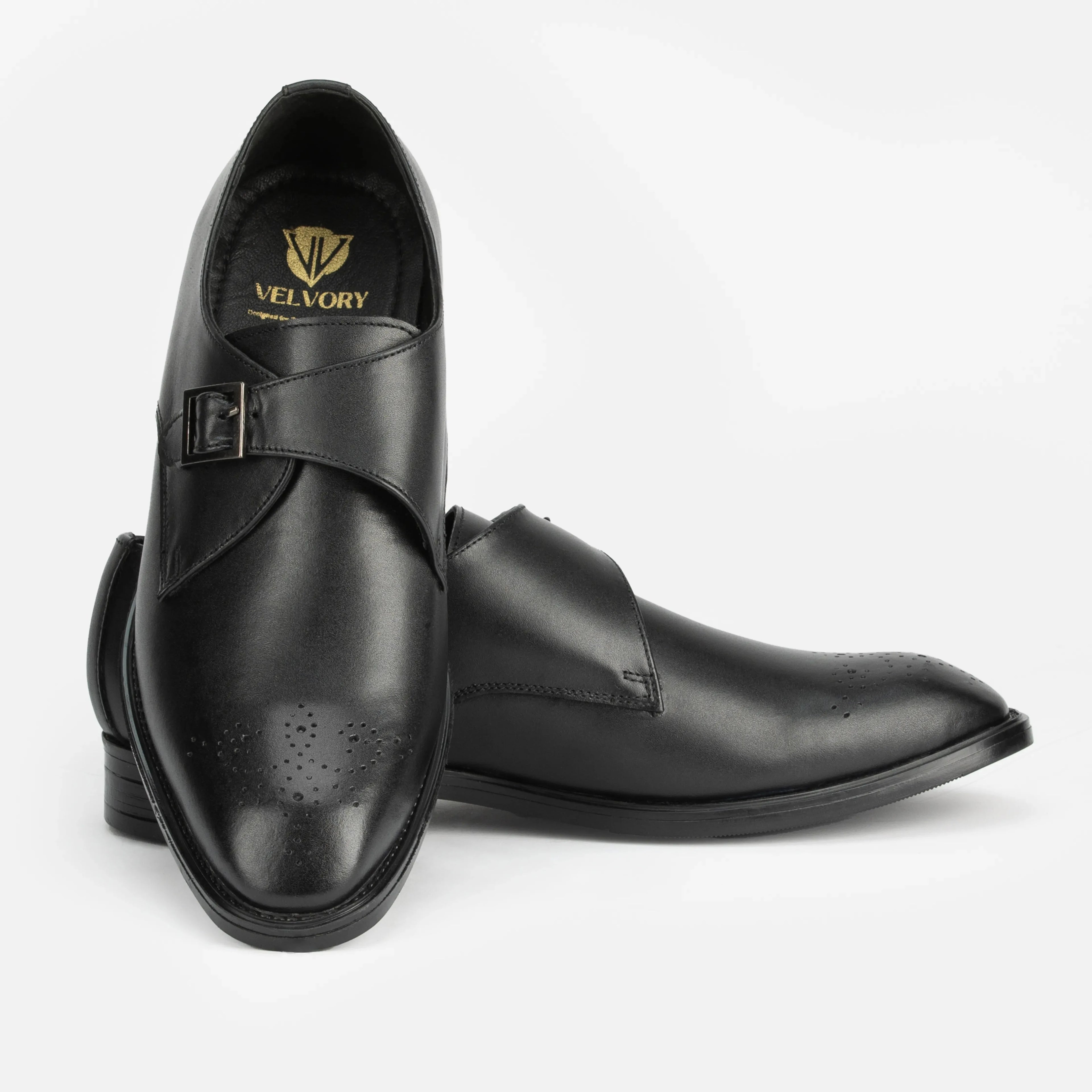 Earl: Single Monk oxford detail view 9 – VELVORY men's footwear India