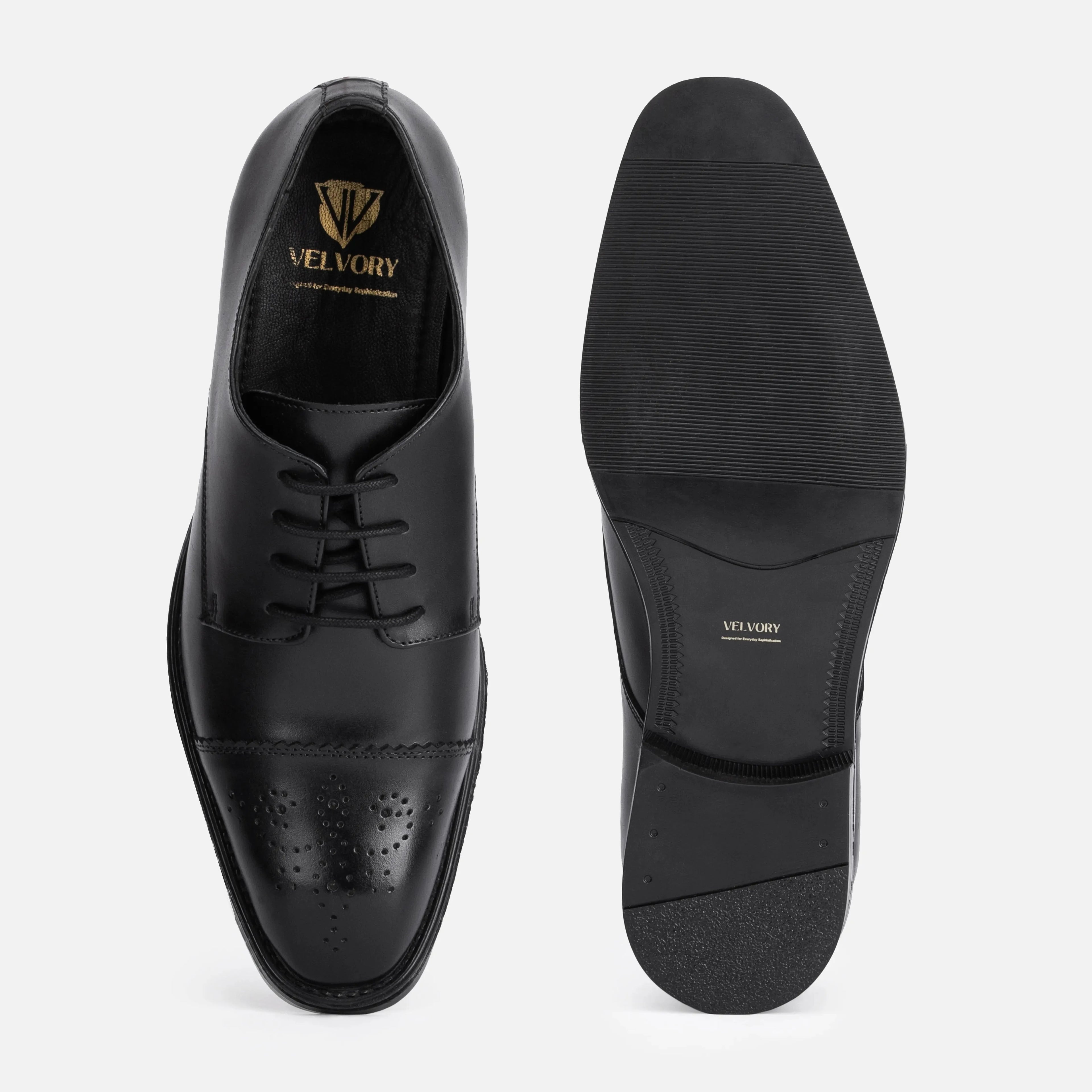 Chamberlain: Cap Toe Derby oxford rubber sole – VELVORY durable men's footwear India