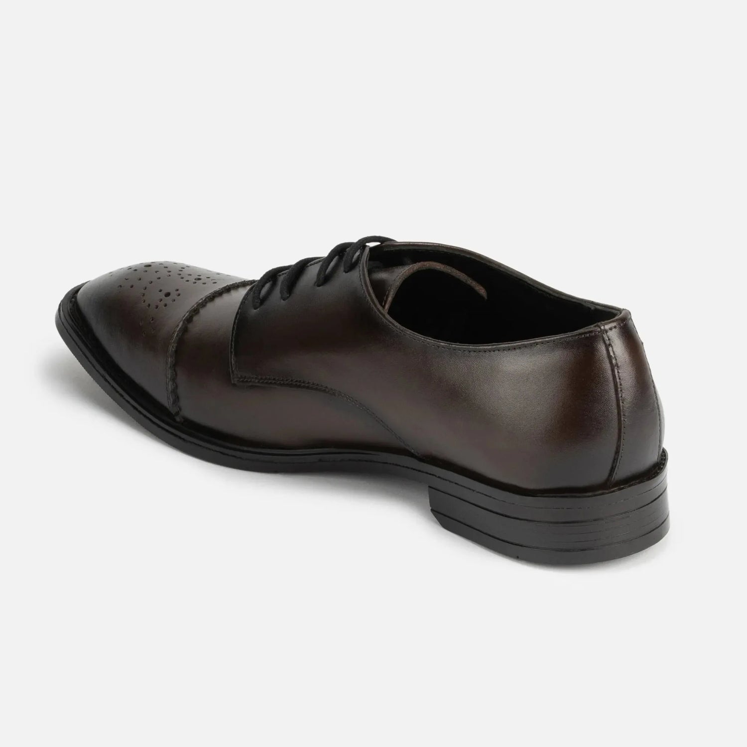 Chamberlain: Cap Toe Derby oxford rear view – VELVORY leather men's oxford boots India