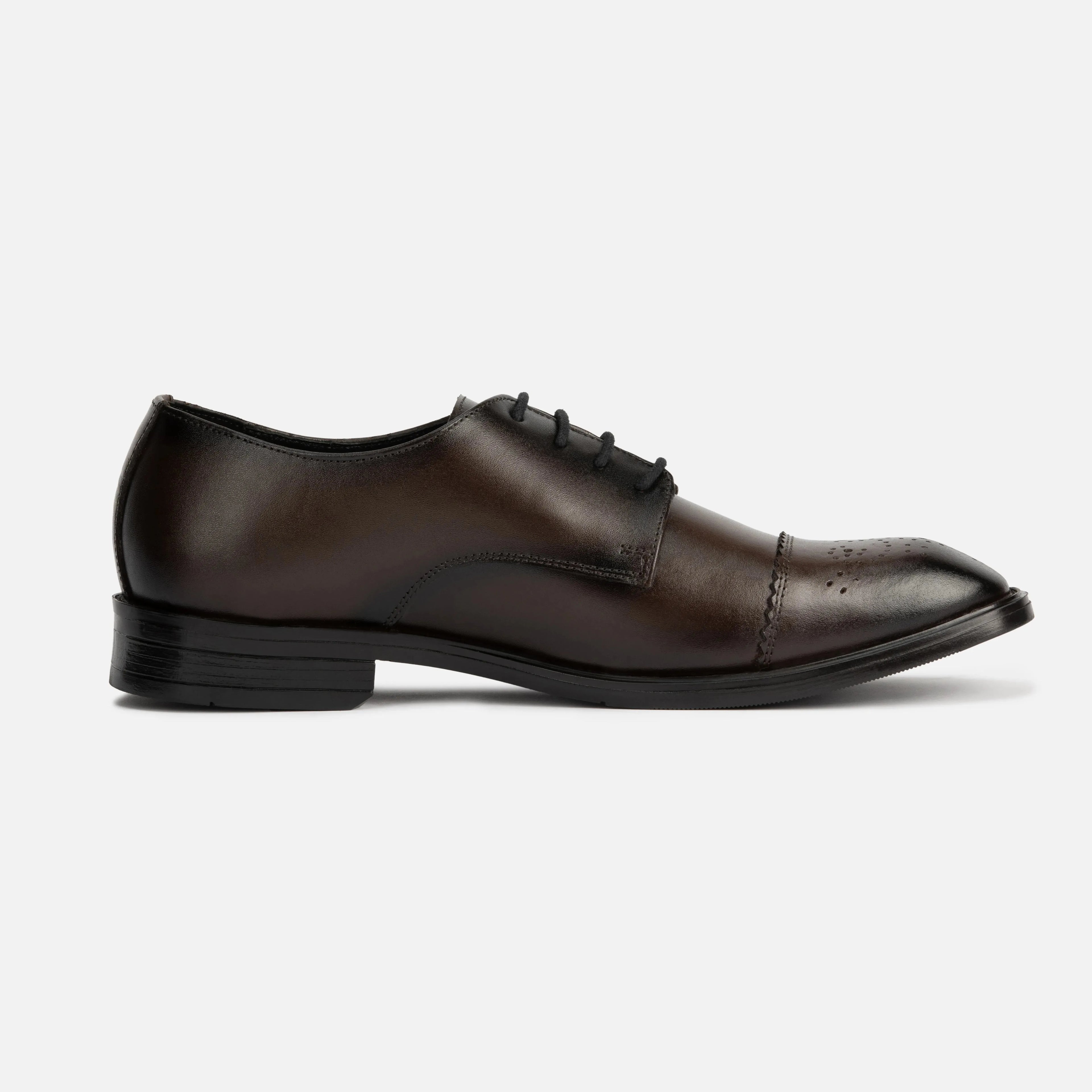 Chamberlain: Cap Toe Derby oxford side view – VELVORY premium leather men's footwear