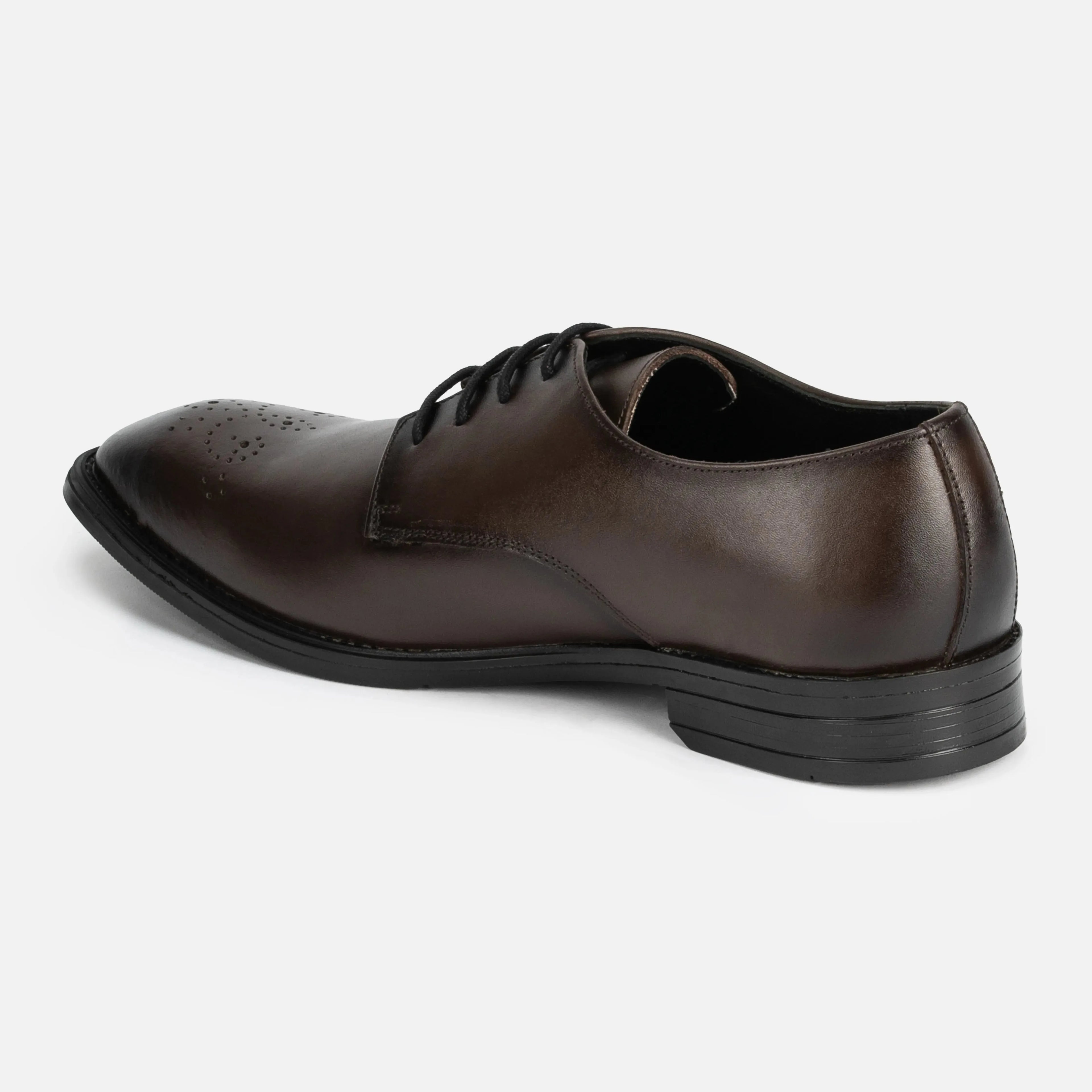 Baron: Derby oxford rear view – VELVORY leather men's oxford boots India