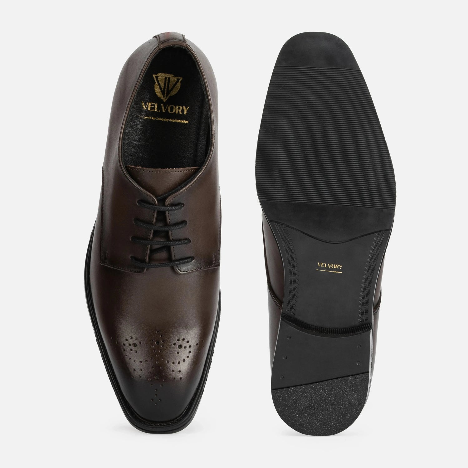 Baron: Derby oxford rubber sole – VELVORY durable men's footwear India