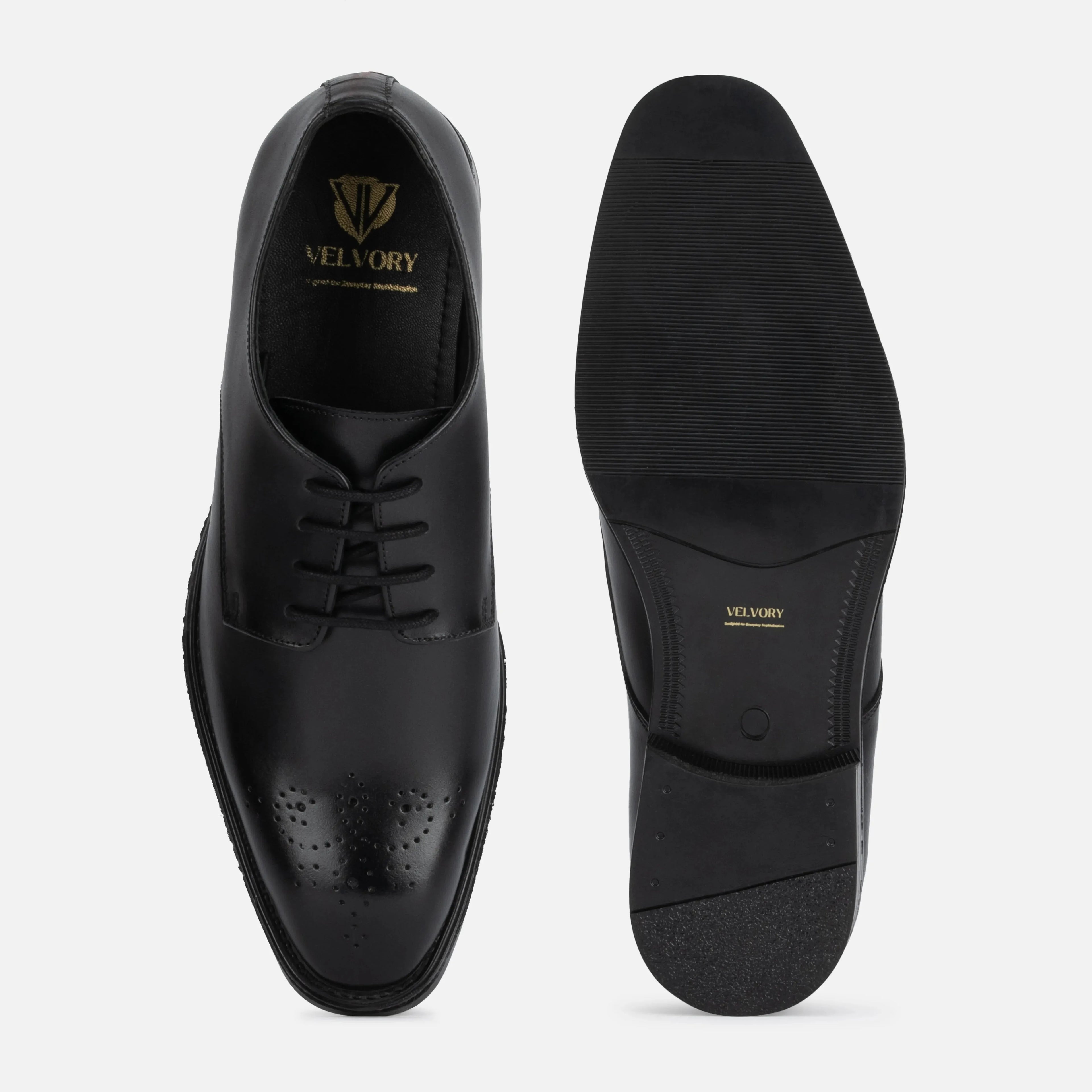 Baron: Derby oxford rubber sole – VELVORY durable men's footwear India