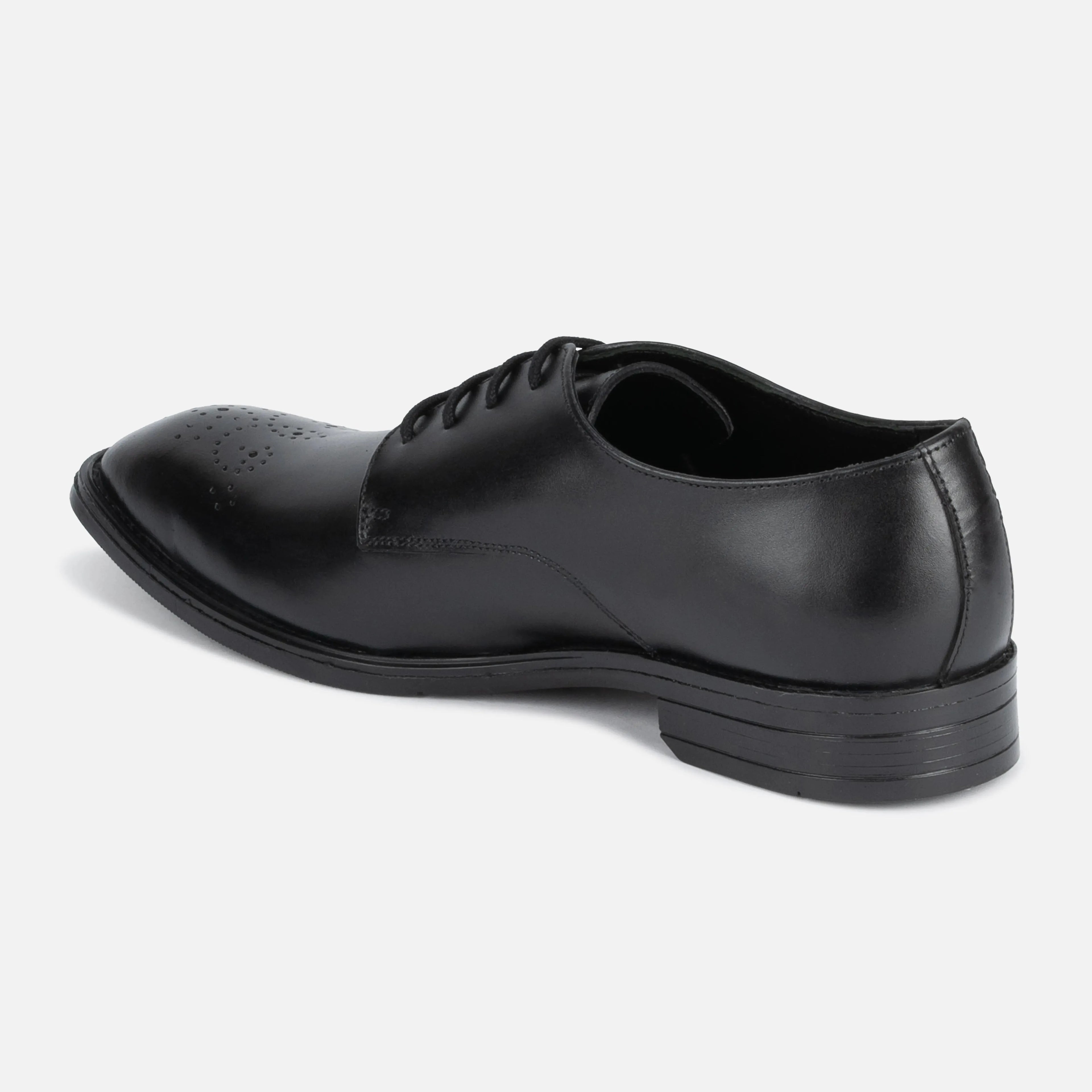 Baron: Derby oxford rear view – VELVORY leather men's oxford boots India