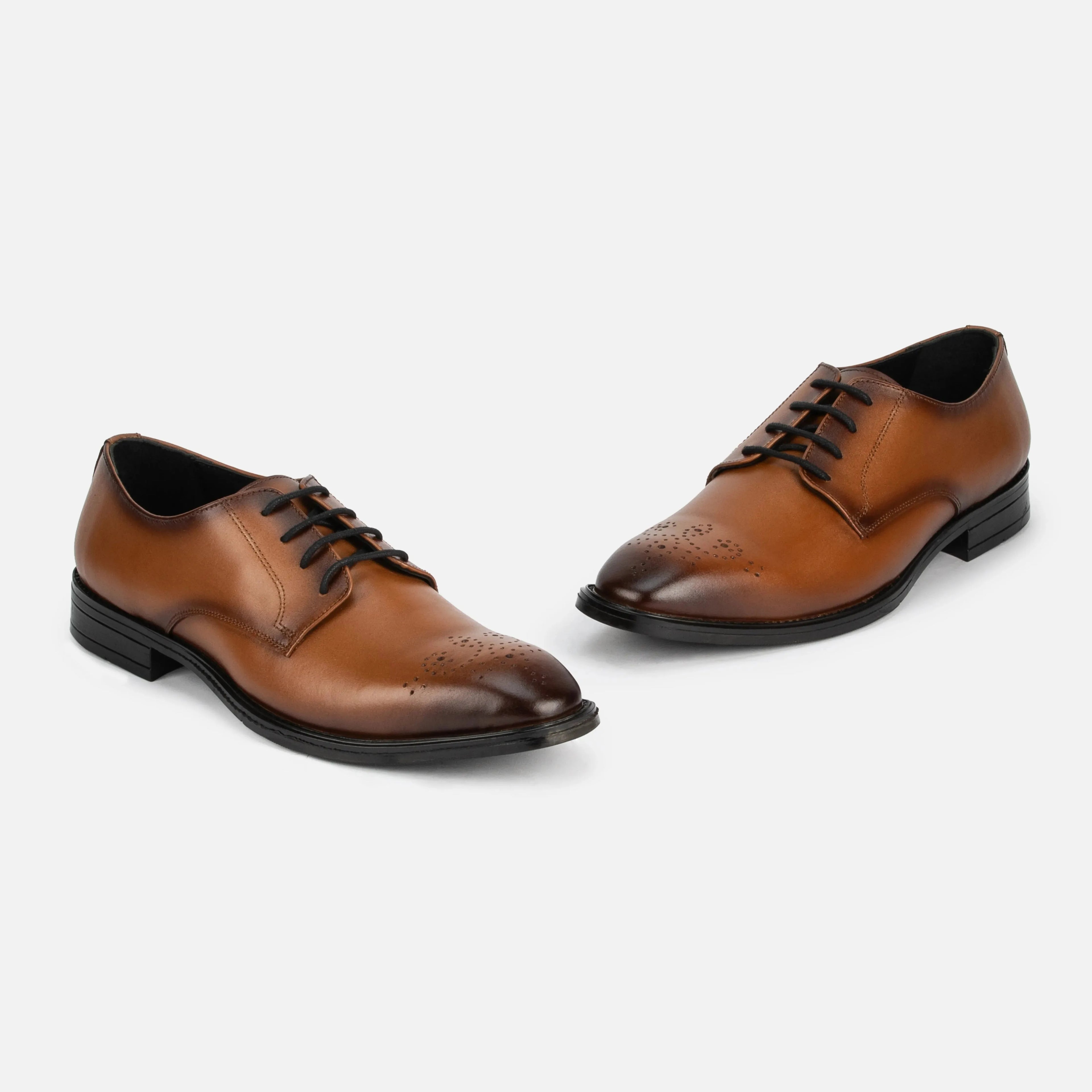 Baron: Derby oxford side view – VELVORY premium leather men's footwear