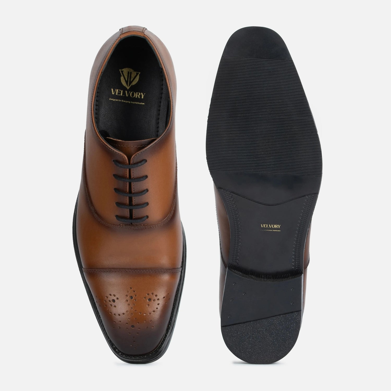 Sovereign: Cap-Toe Oxford oxford stitching detail – VELVORY handcrafted men's leather shoes
