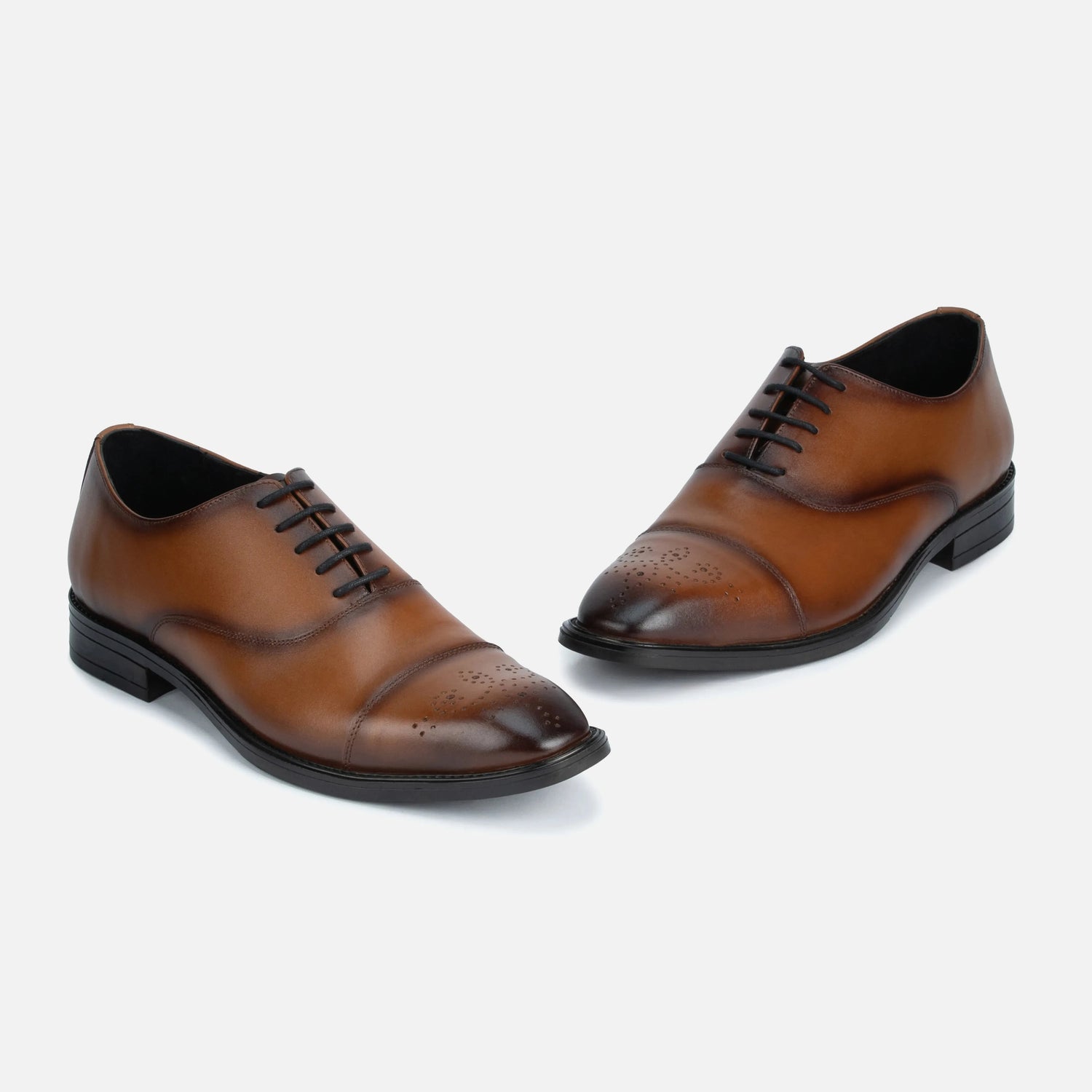 Sovereign: Cap-Toe Oxford oxford side view – VELVORY premium leather men's footwear