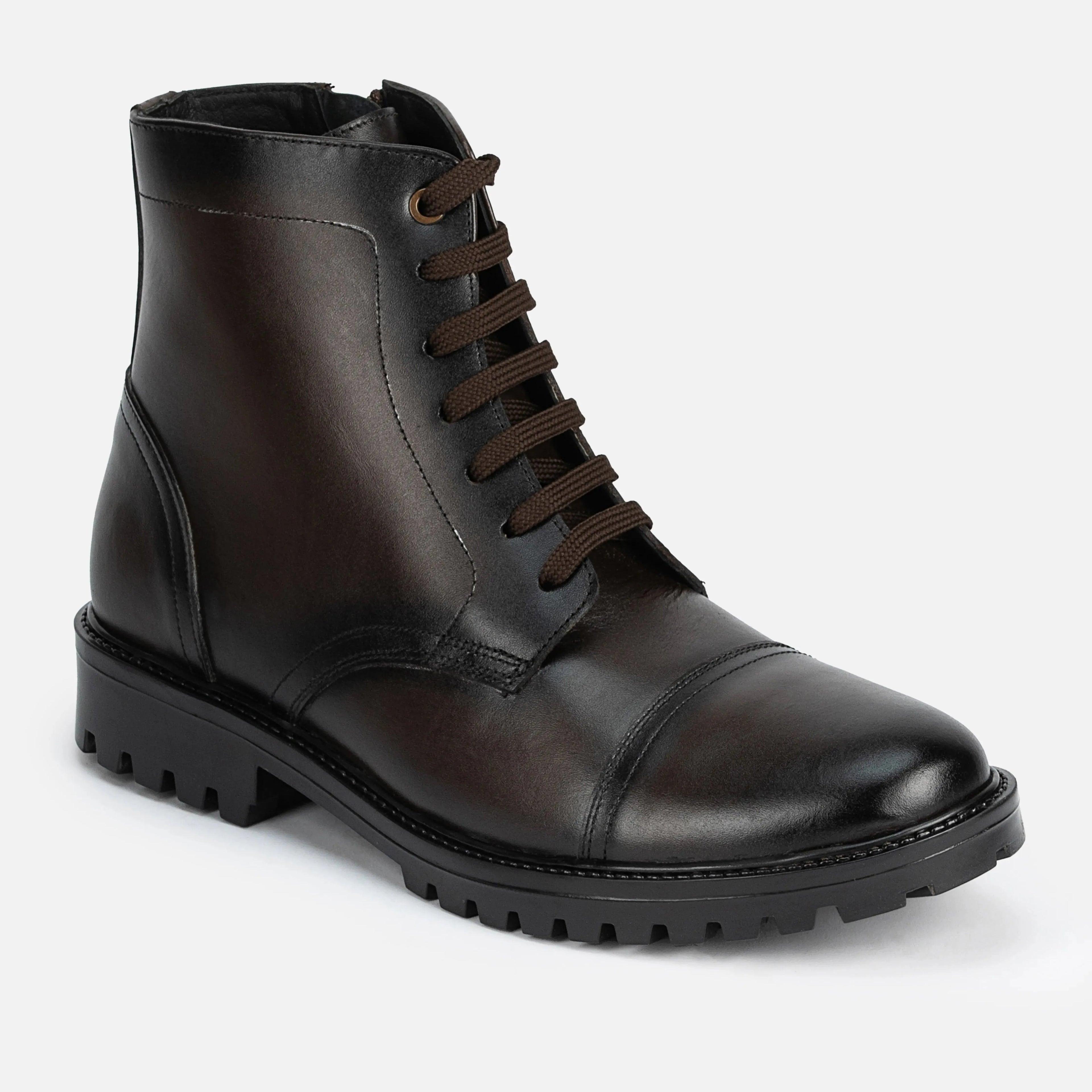 Magellan: High Ankle Boot boot rear view – VELVORY leather men's boot boots India