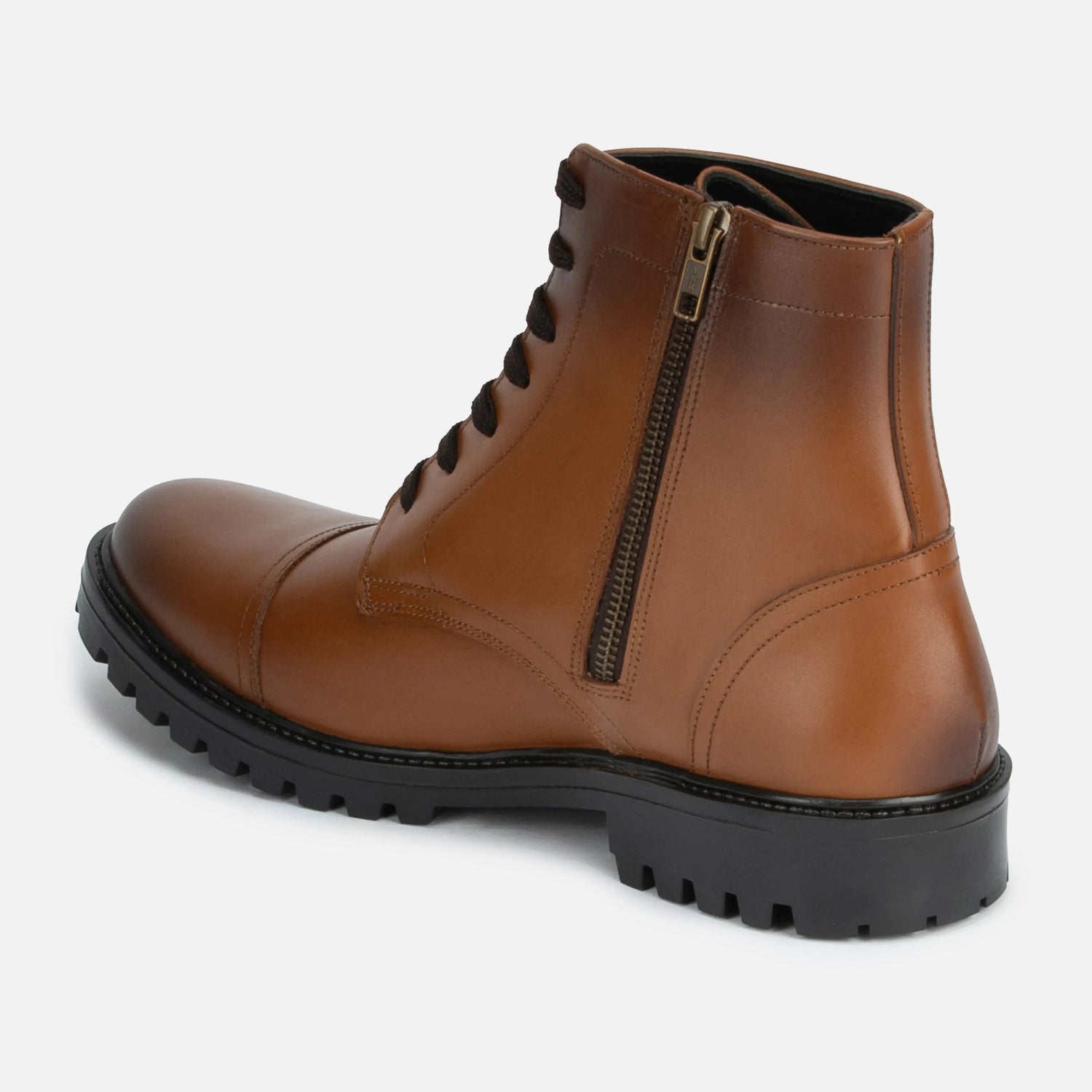 Magellan: High Ankle Boot boot stitching detail – VELVORY handcrafted men's leather shoes