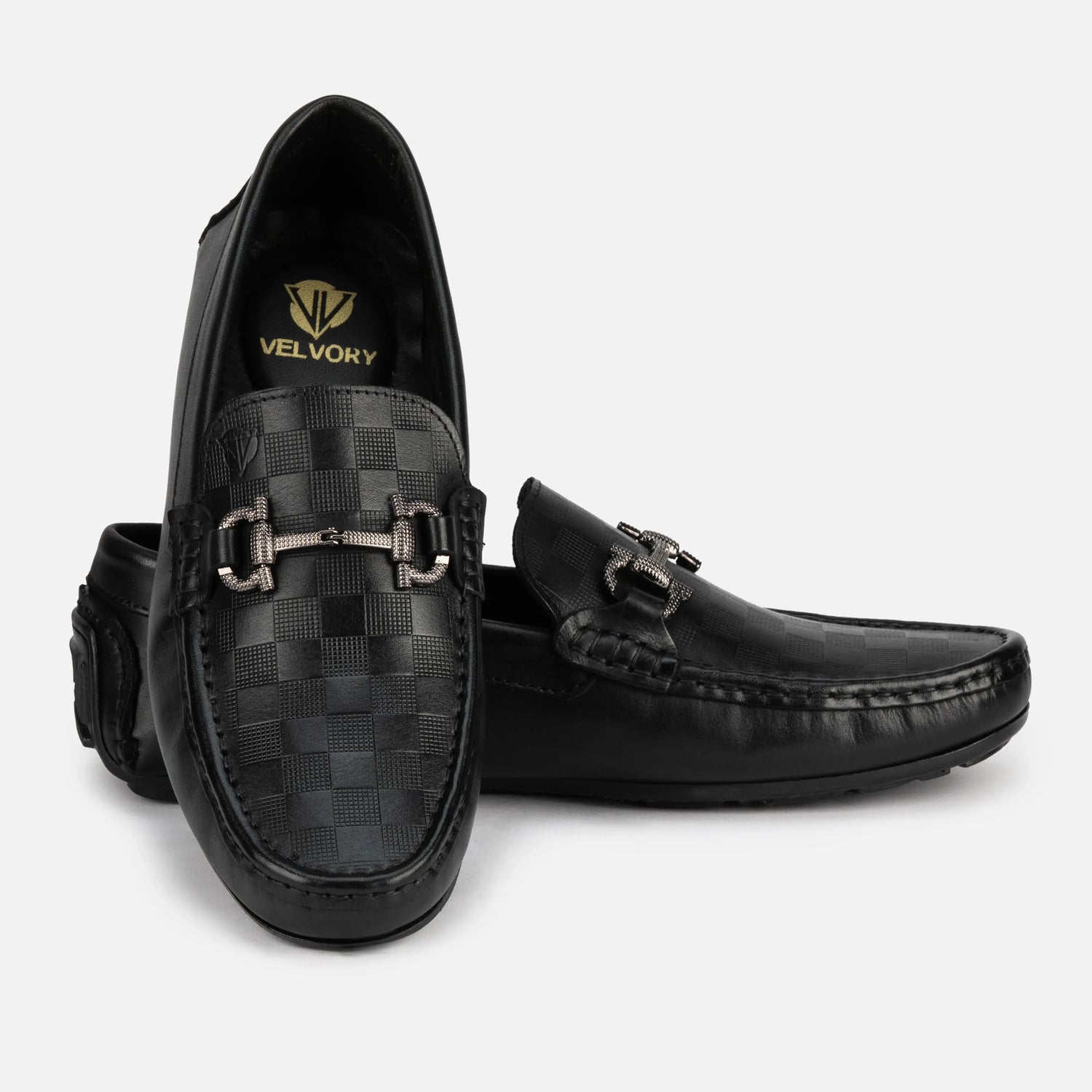 Capri: Checkered Loafer loafer detail view 8 – VELVORY men's footwear India