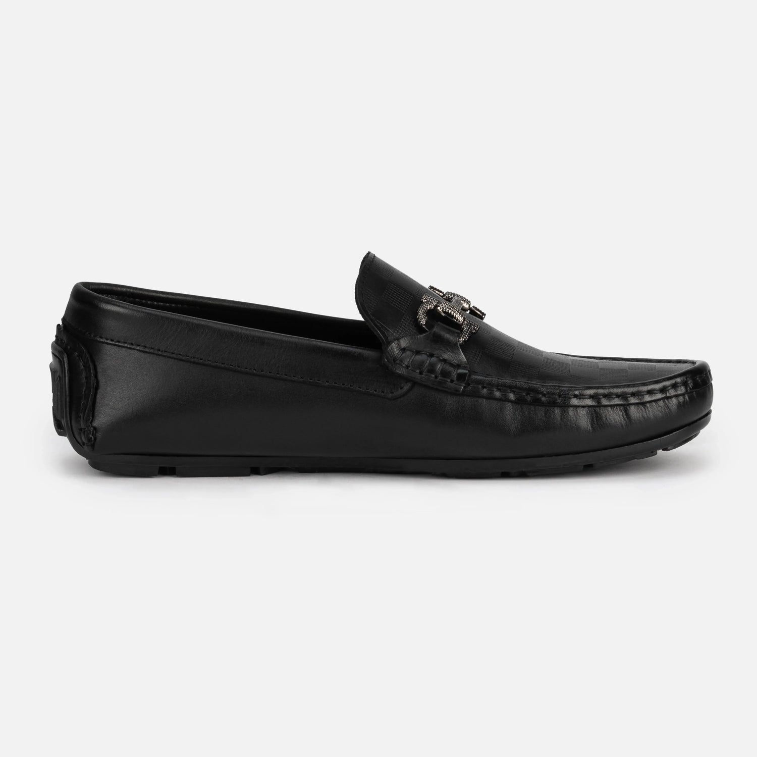 Capri: Checkered Loafer loafer side view – VELVORY premium leather men's footwear
