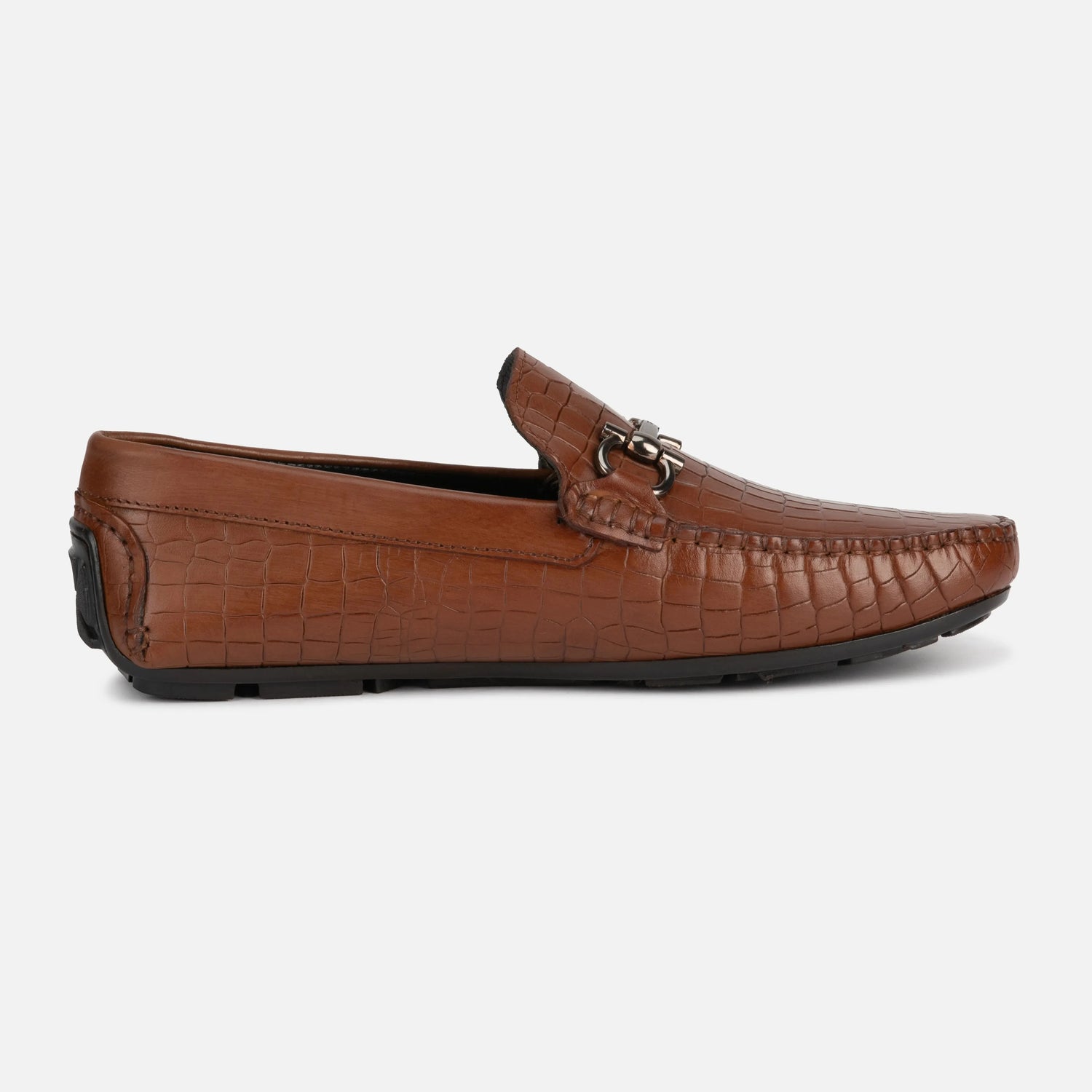 Amalfi: Croco Loafer loafer side view – VELVORY premium leather men's footwear