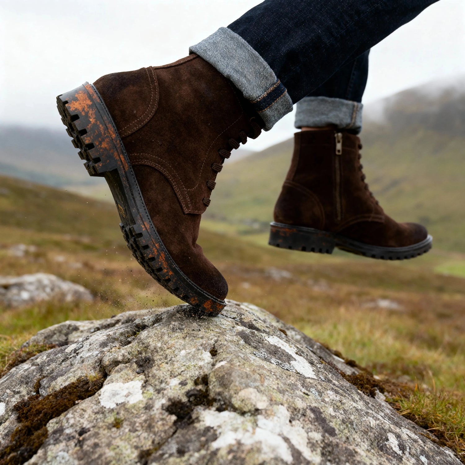 Shackleton: Zip Boot boot stitching detail – VELVORY handcrafted men's leather shoes