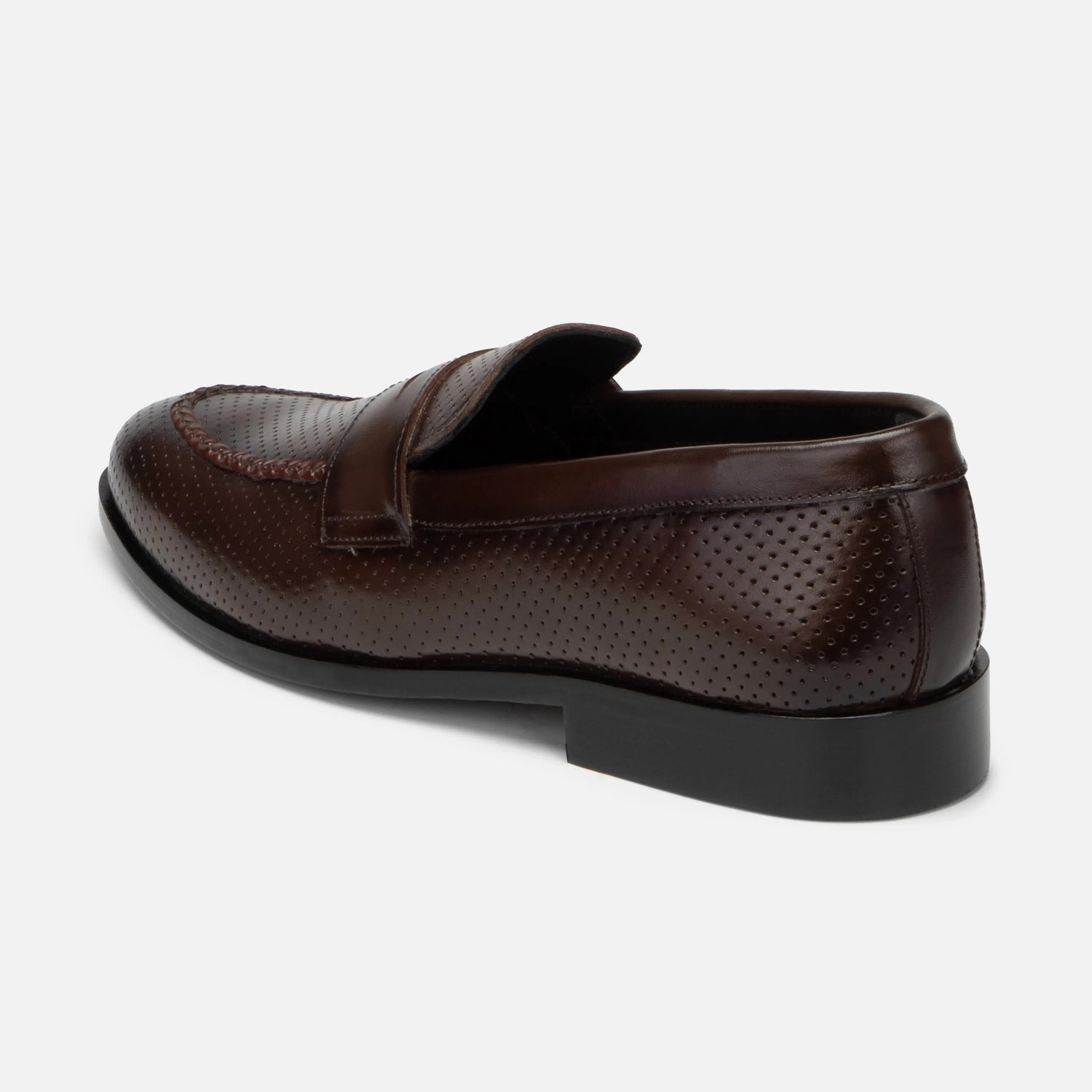 Vivaldi: Dotted Slip-On slip-on front view – VELVORY premium men's leather shoes India