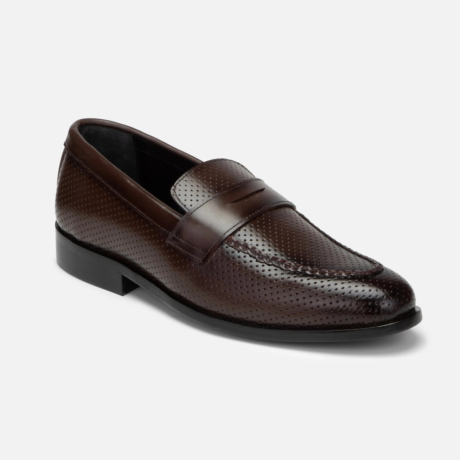 Vivaldi: Dotted Slip-On slip-on rear view – VELVORY leather men's slip-on boots India