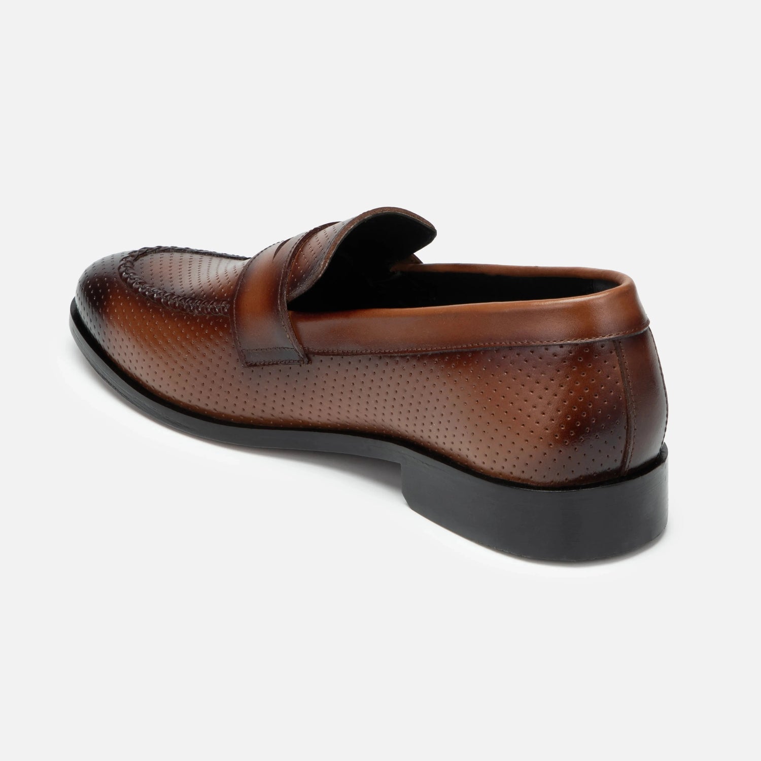 Vivaldi: Dotted Slip-On slip-on rear view – VELVORY leather men's slip-on boots India