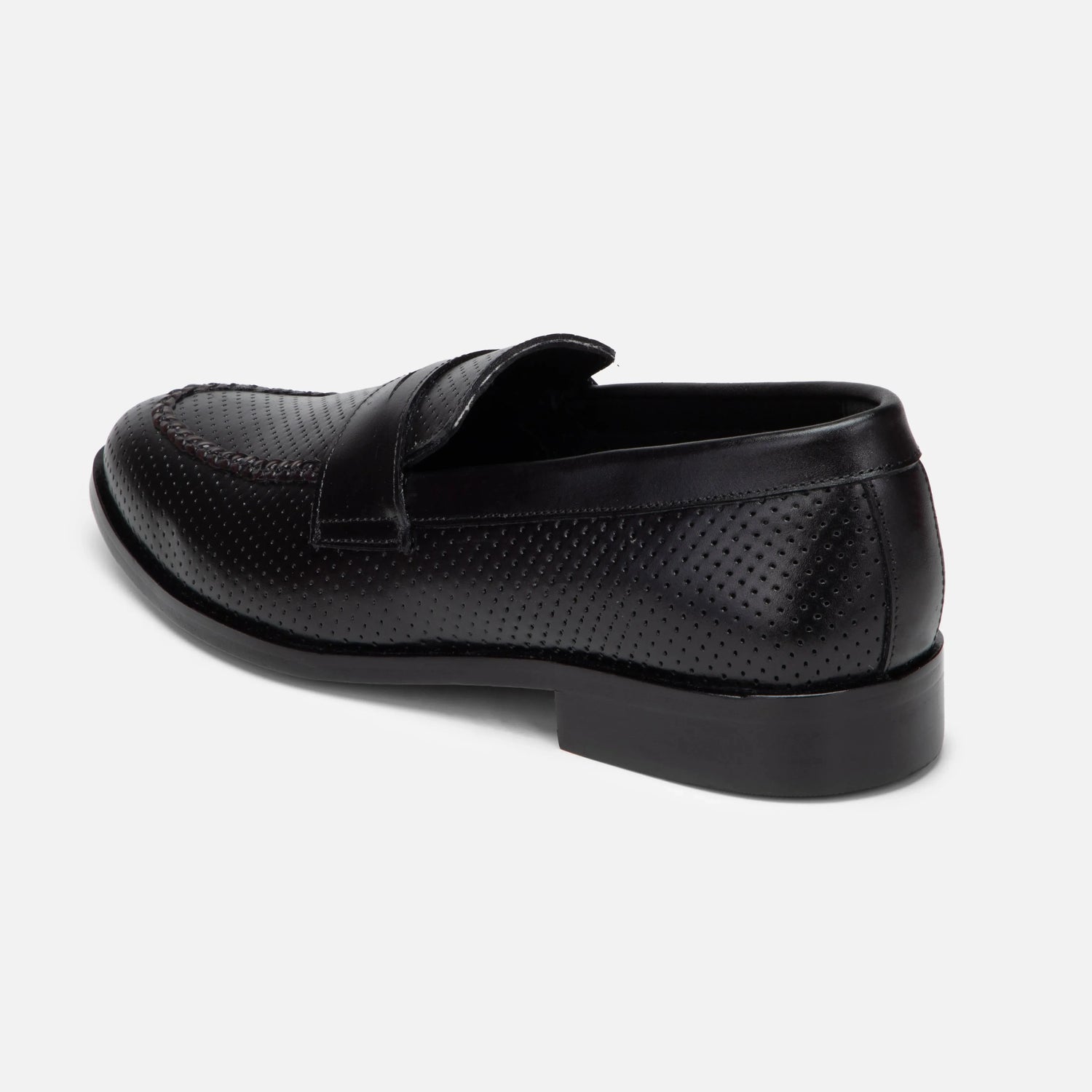 Vivaldi: Dotted Slip-On slip-on rear view – VELVORY leather men's slip-on boots India