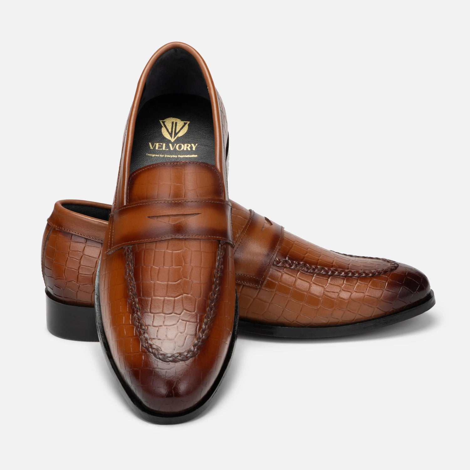 Virtuoso: Croco Slip-on slip-on detail view 9 – VELVORY men's footwear India