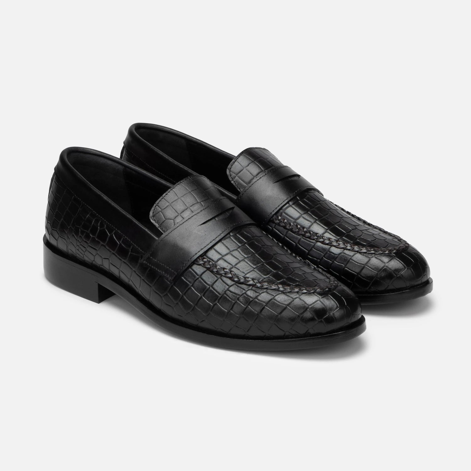 Virtuoso: Croco Slip-on leather slip-on for men by VELVORY – premium premium footwear India